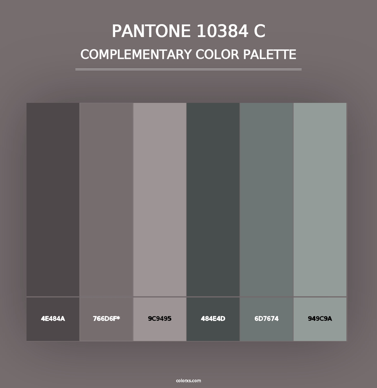 PANTONE 10384 C - Complementary Color Palette