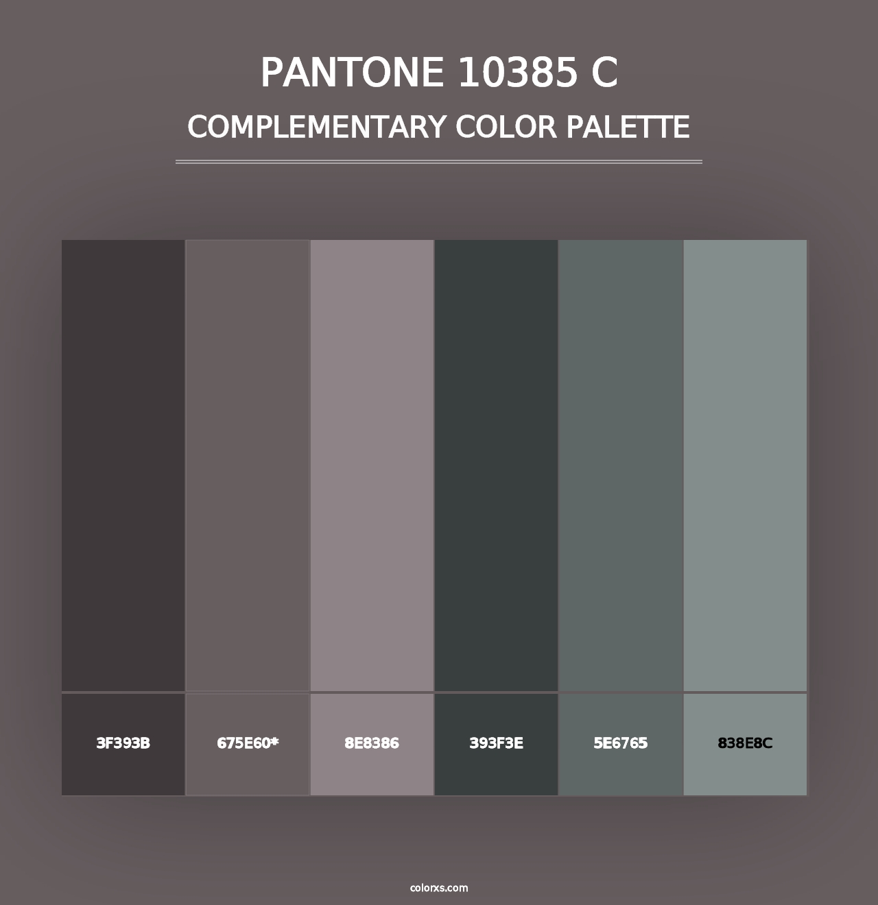 PANTONE 10385 C - Complementary Color Palette