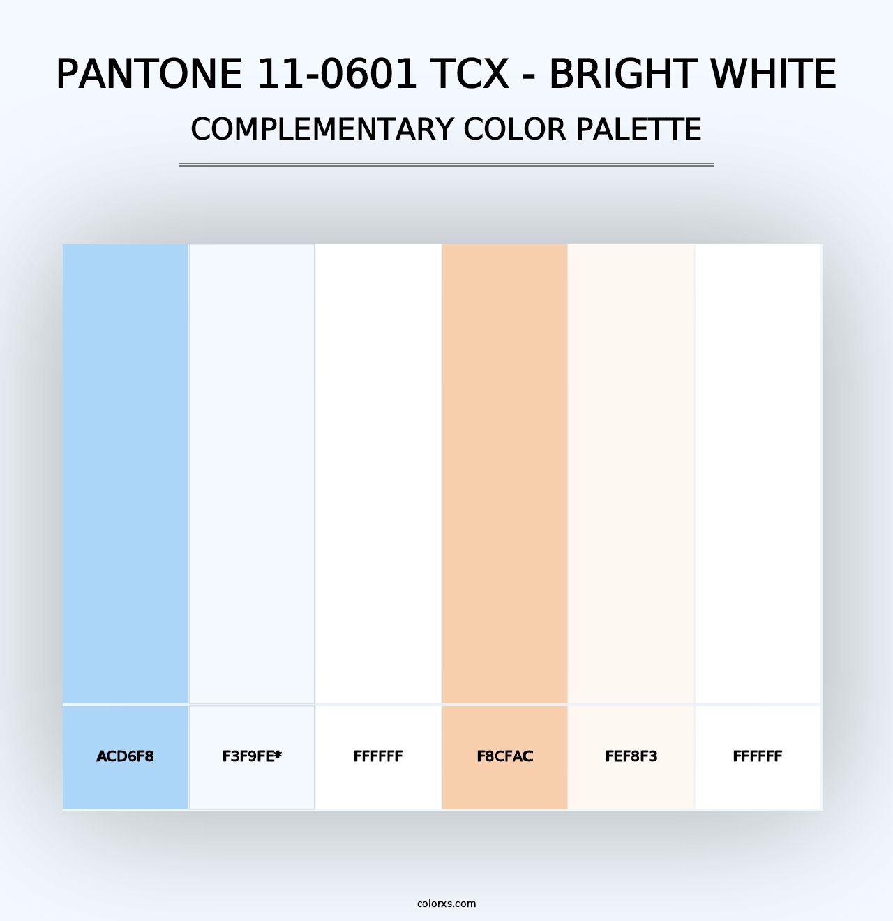 PANTONE 11-0601 TCX - Bright White - Complementary Color Palette