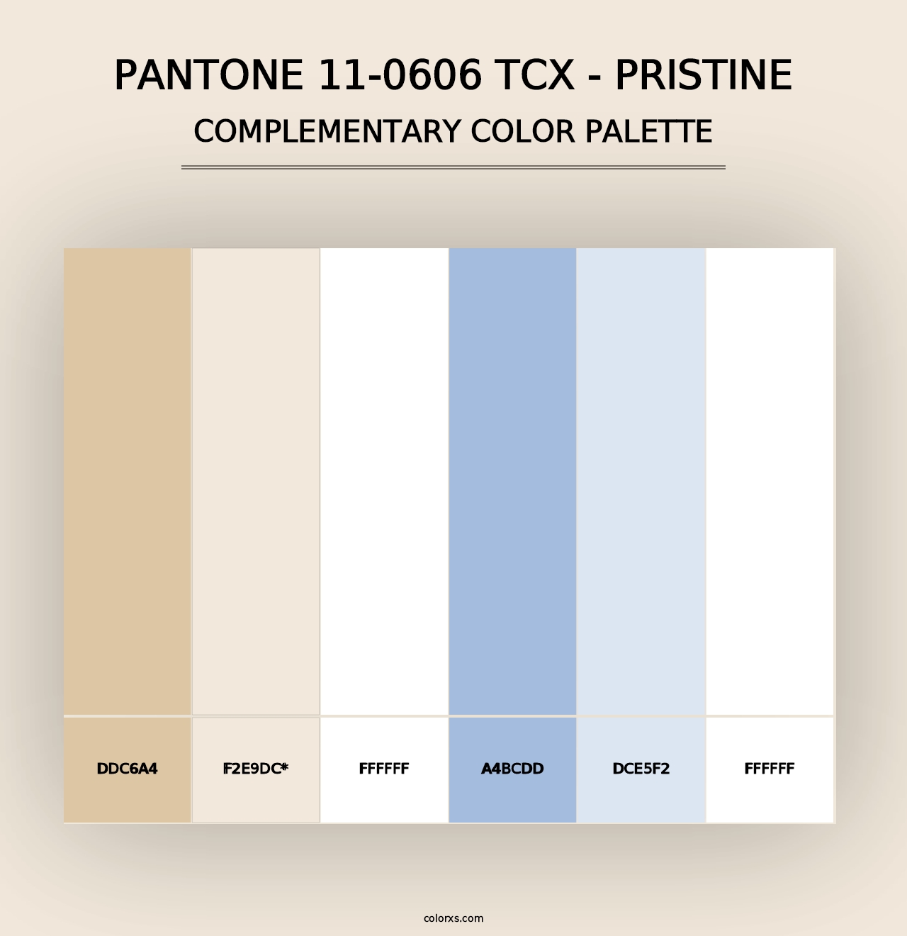 PANTONE 11-0606 TCX - Pristine - Complementary Color Palette