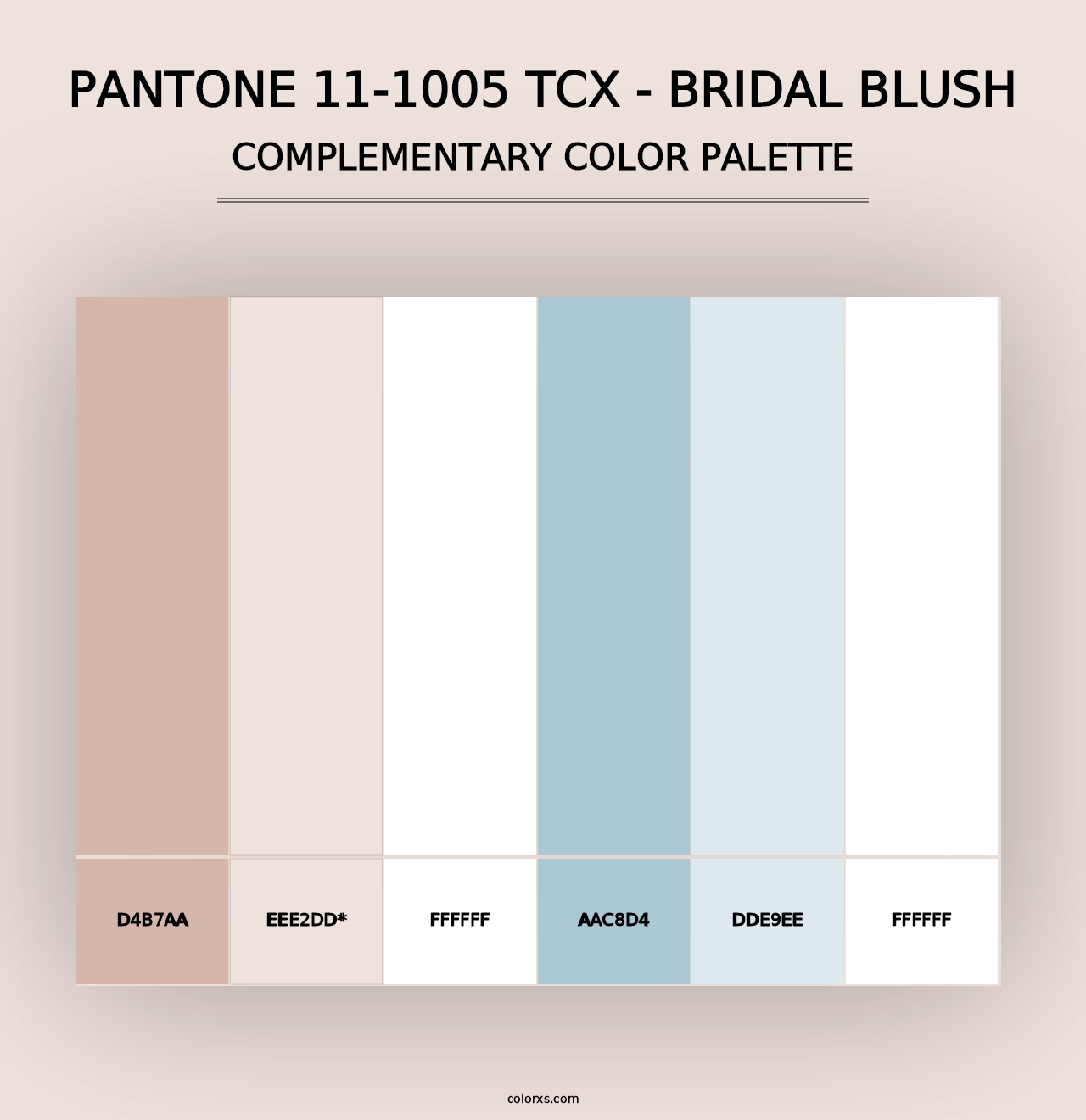 PANTONE 11-1005 TCX - Bridal Blush - Complementary Color Palette