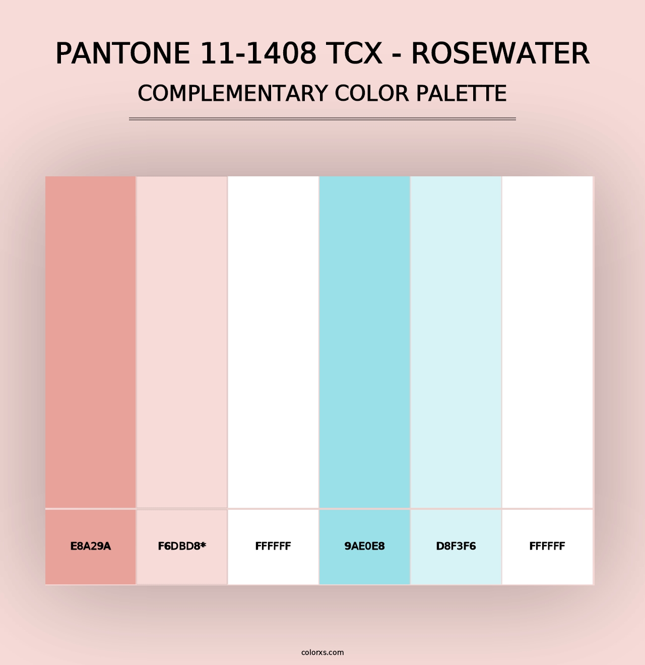 PANTONE 11-1408 TCX - Rosewater - Complementary Color Palette