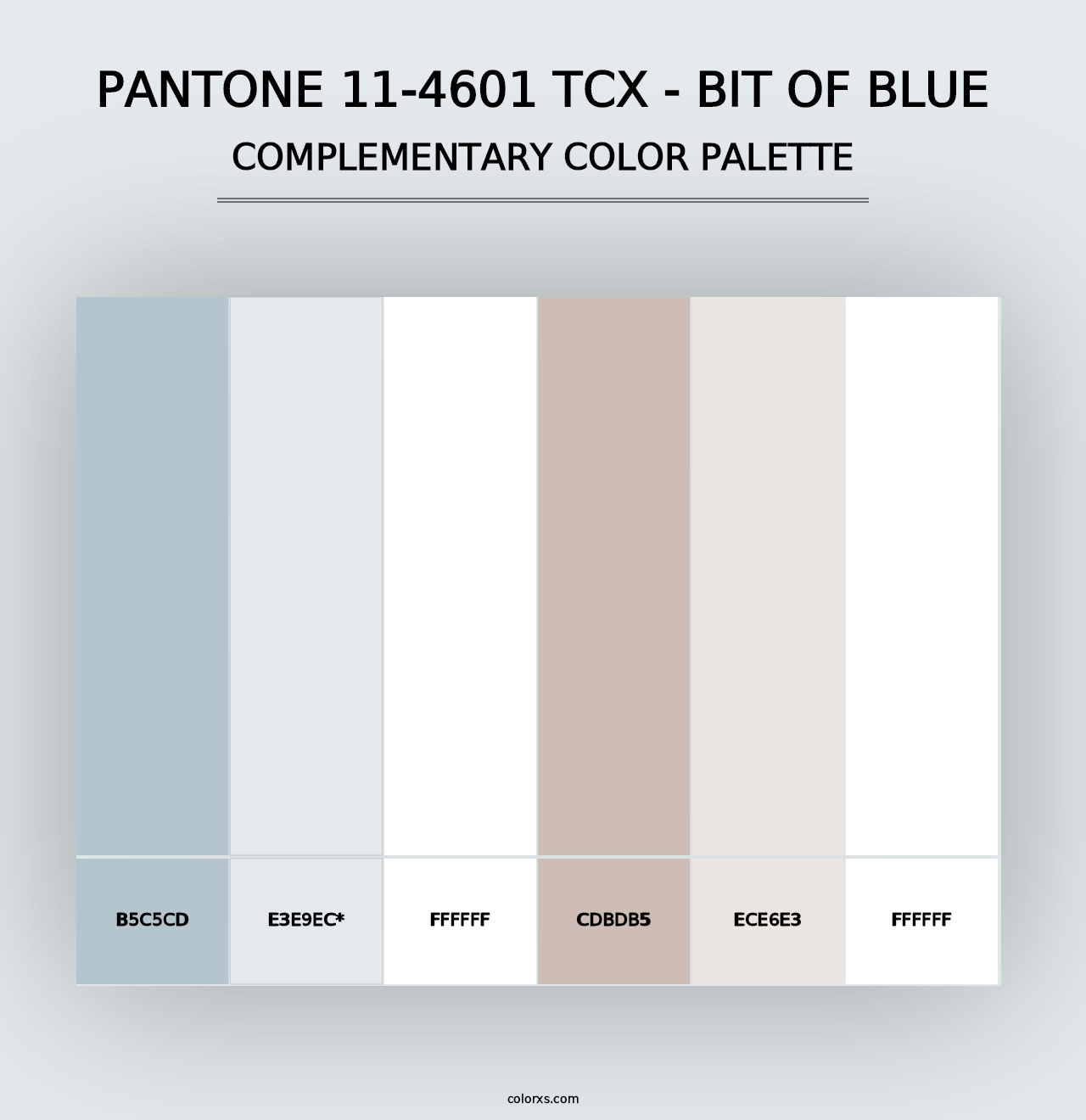 PANTONE 11-4601 TCX - Bit of Blue - Complementary Color Palette