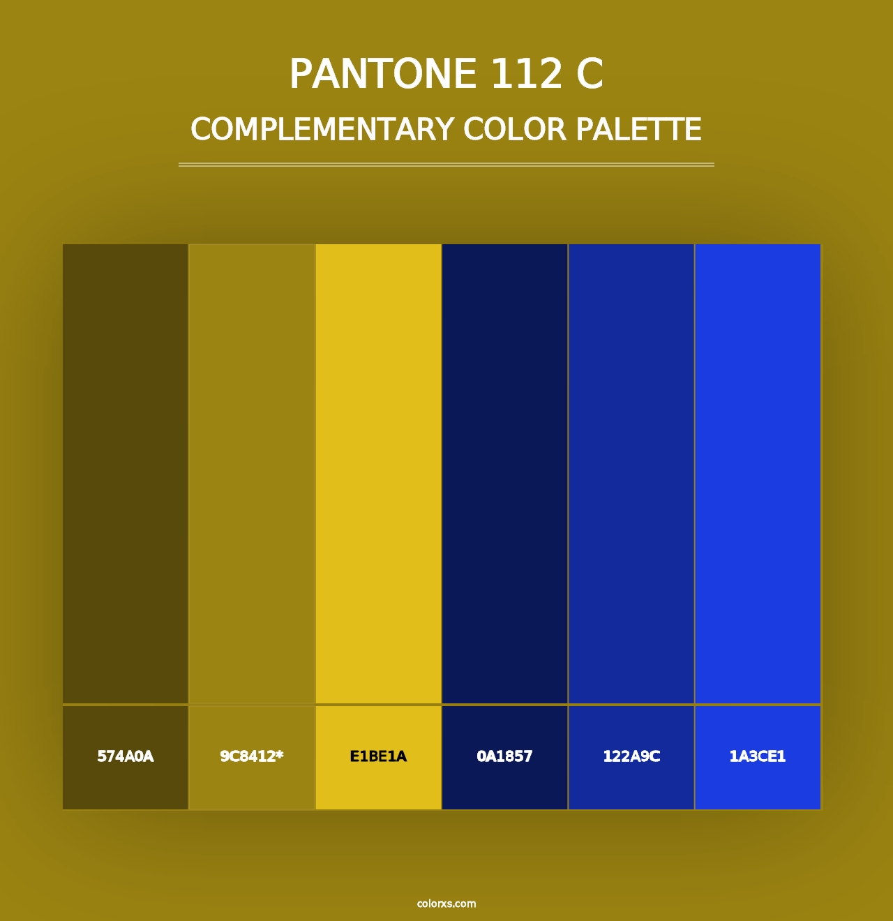 PANTONE 112 C - Complementary Color Palette