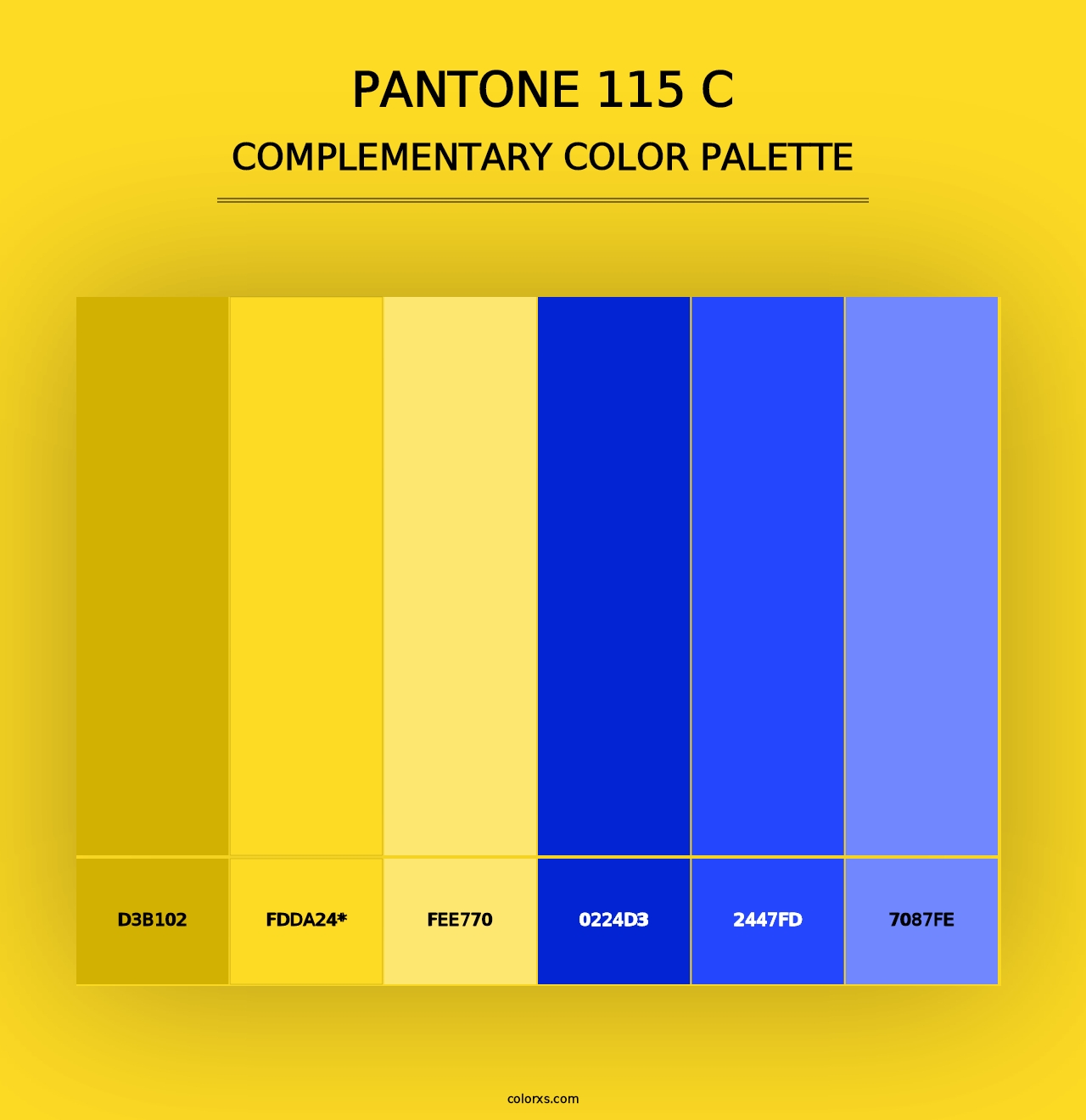 PANTONE 115 C - Complementary Color Palette