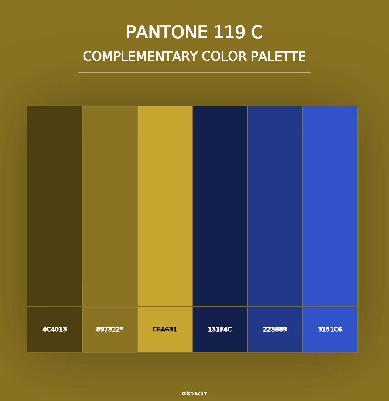 PANTONE 119 C - Complementary Color Palette