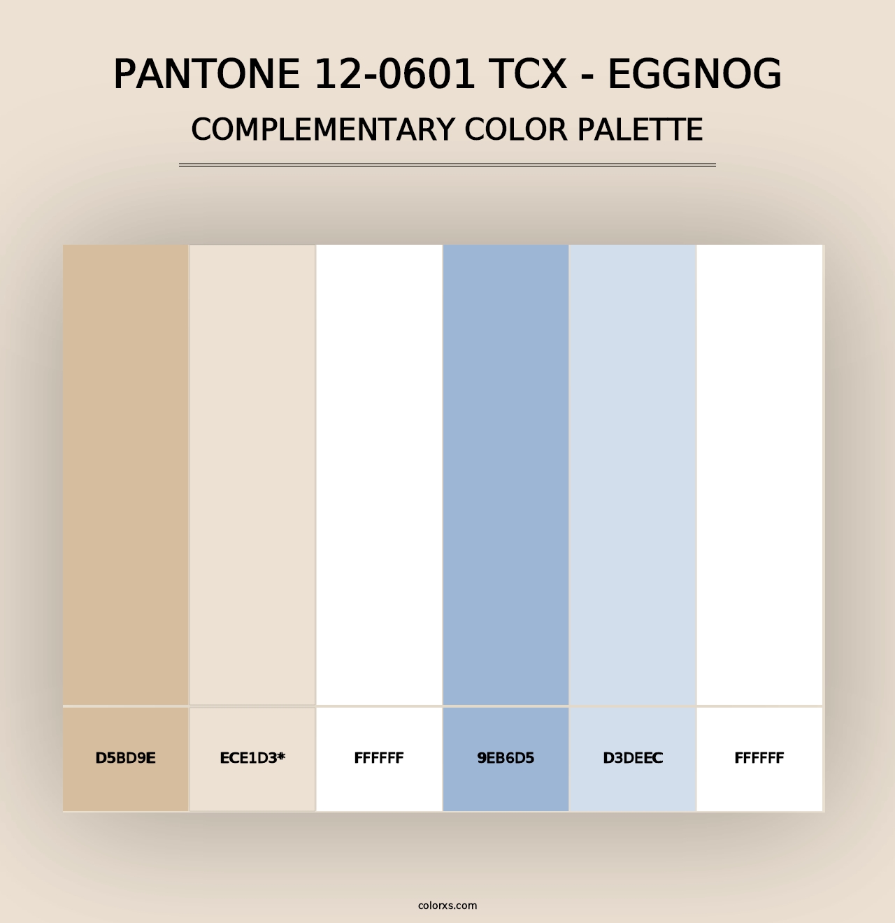 PANTONE 12-0601 TCX - Eggnog - Complementary Color Palette