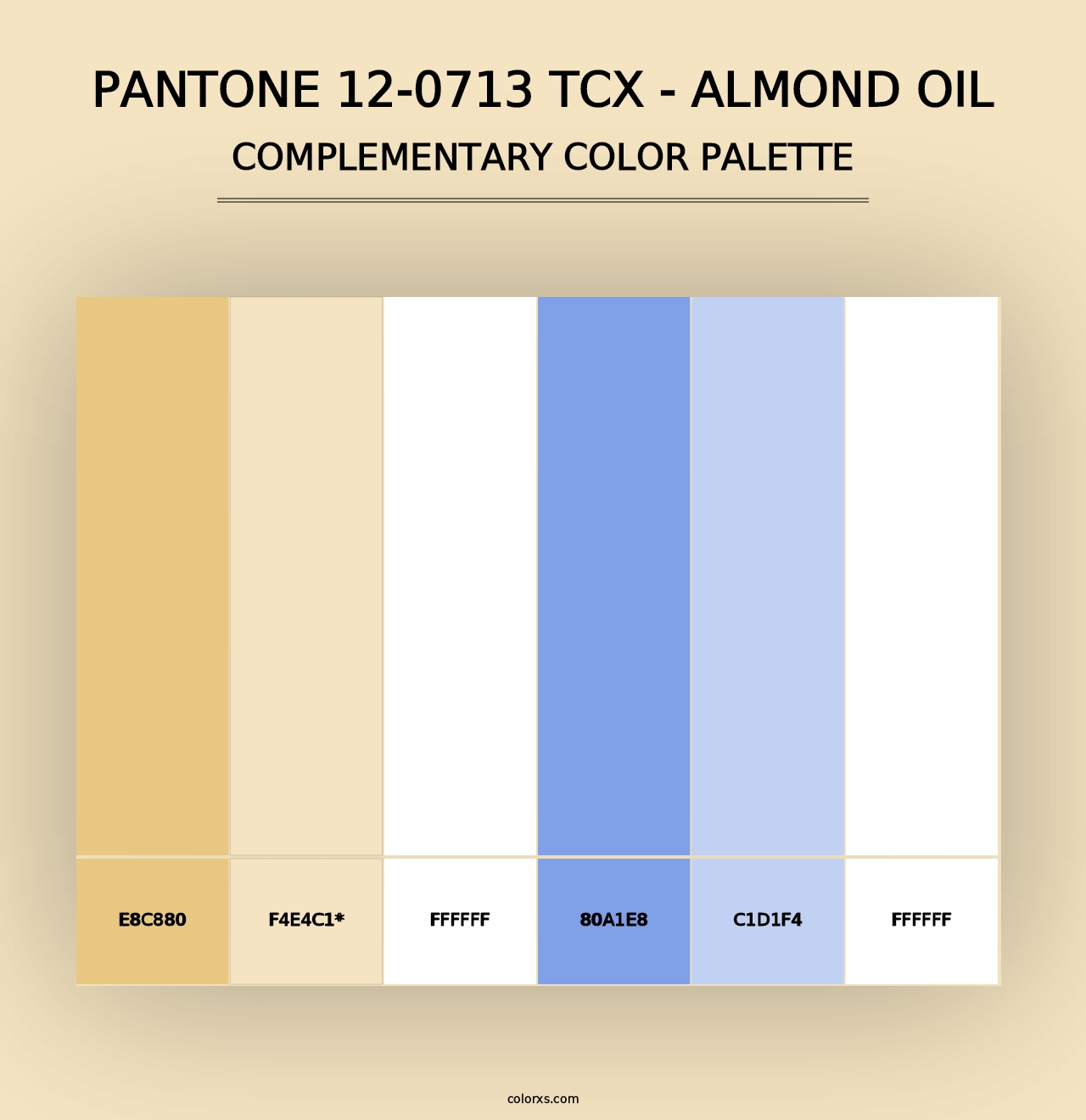 PANTONE 12-0713 TCX - Almond Oil - Complementary Color Palette