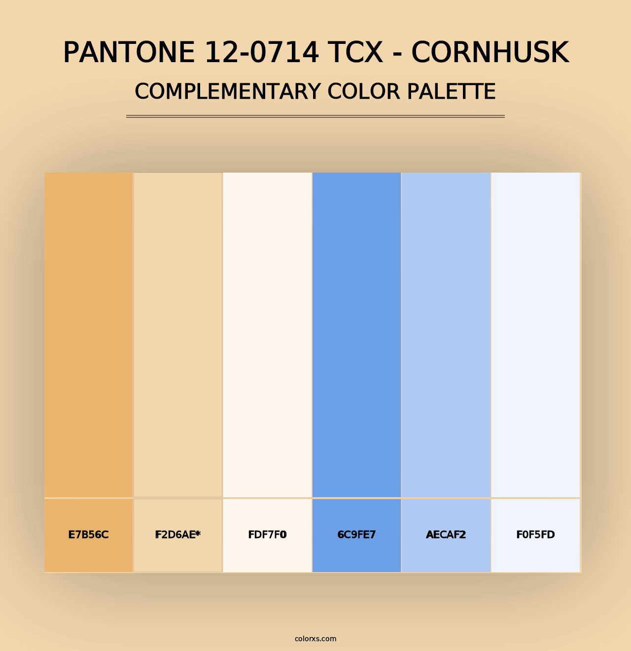 PANTONE 12-0714 TCX - Cornhusk - Complementary Color Palette