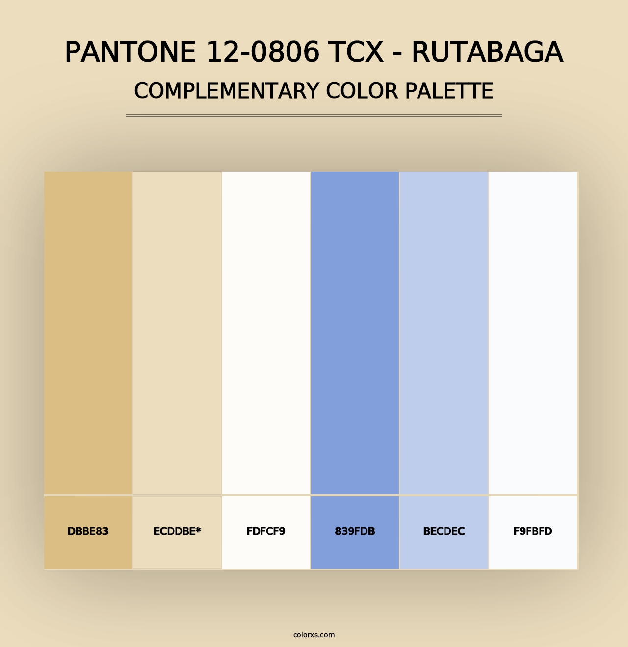 PANTONE 12-0806 TCX - Rutabaga - Complementary Color Palette