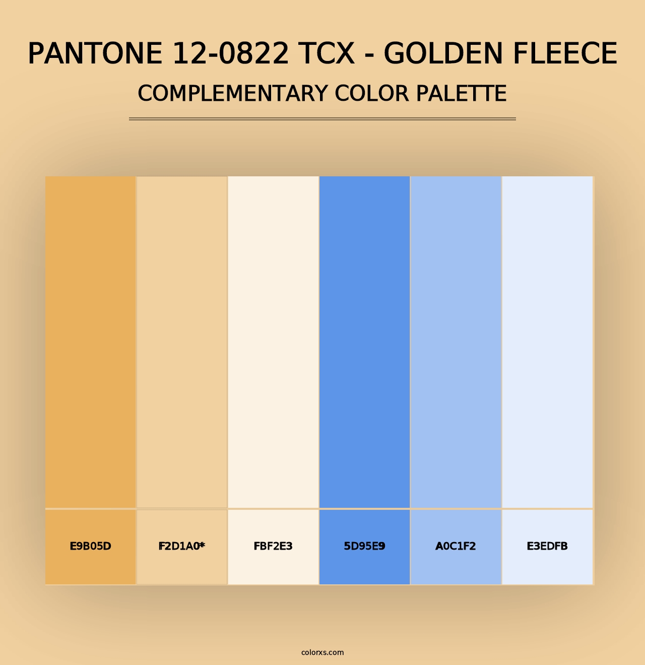 PANTONE 12-0822 TCX - Golden Fleece - Complementary Color Palette