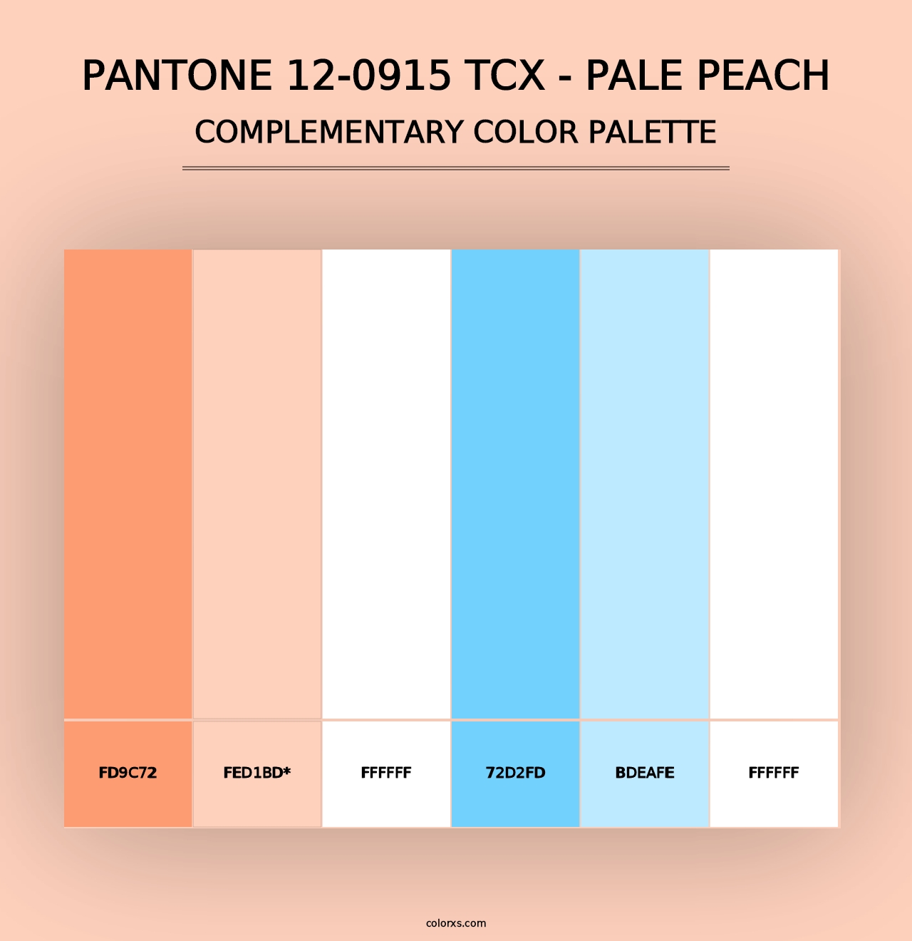 PANTONE 12-0915 TCX - Pale Peach - Complementary Color Palette