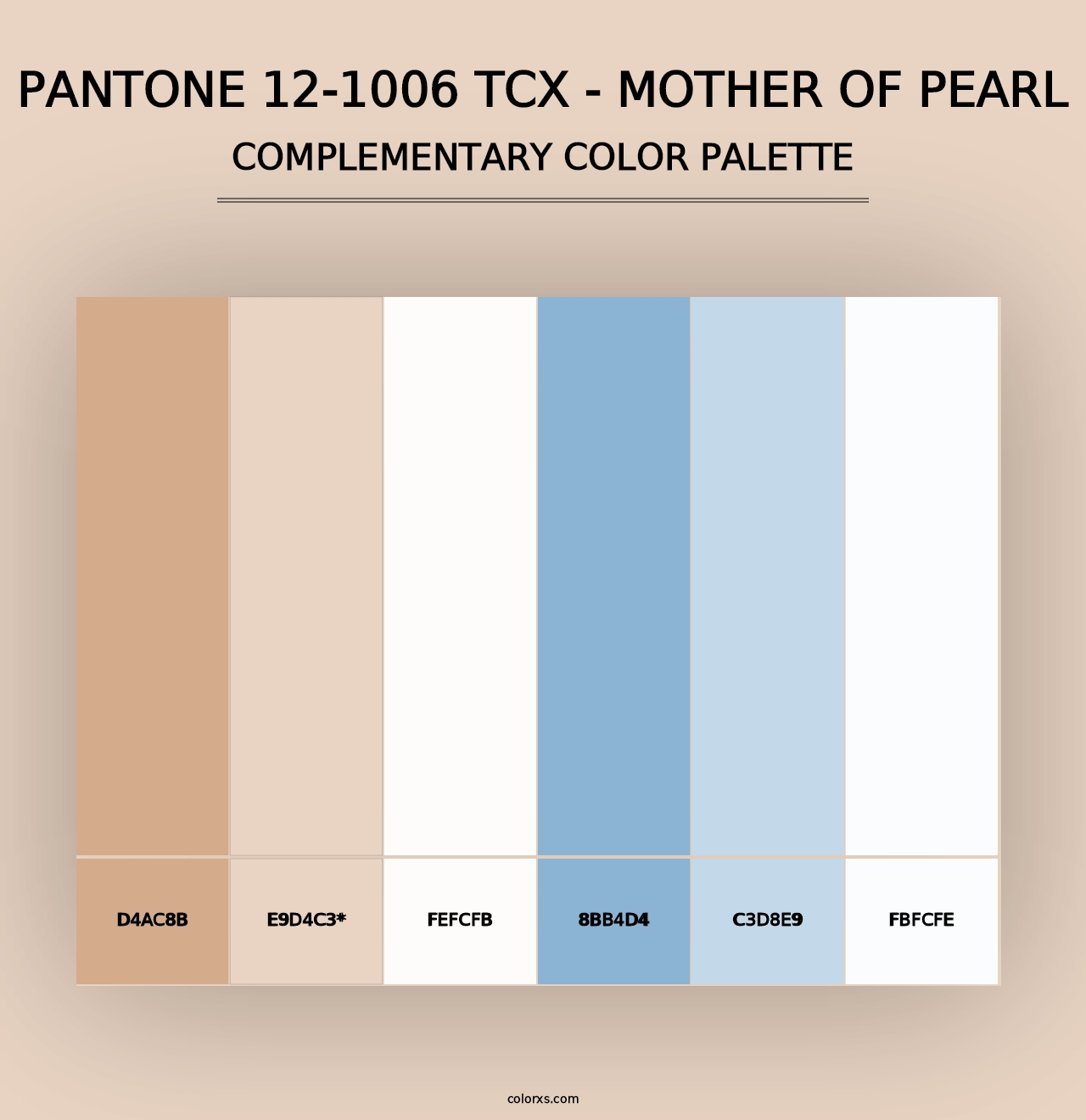 PANTONE 12-1006 TCX - Mother of Pearl - Complementary Color Palette