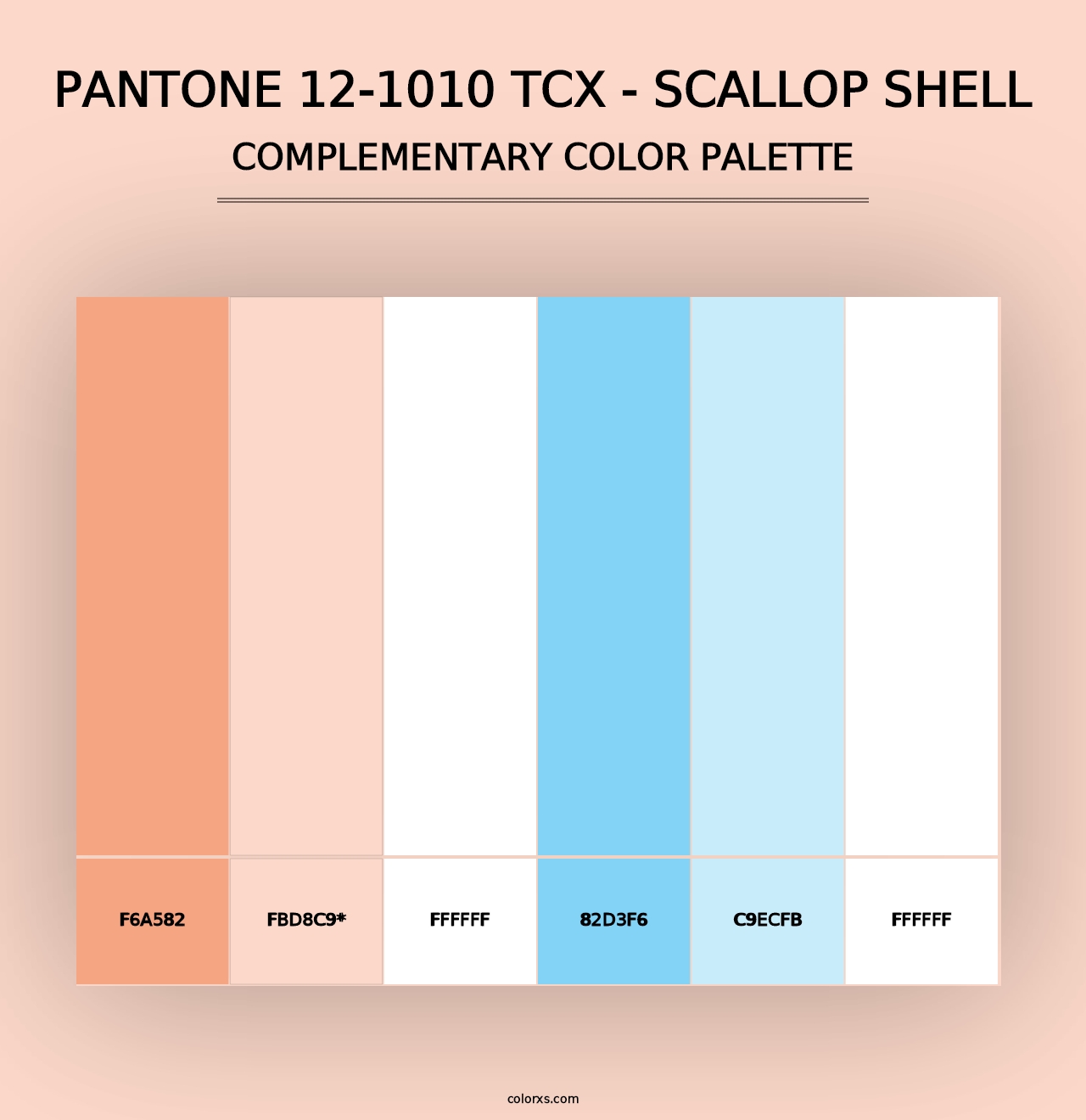 PANTONE 12-1010 TCX - Scallop Shell - Complementary Color Palette