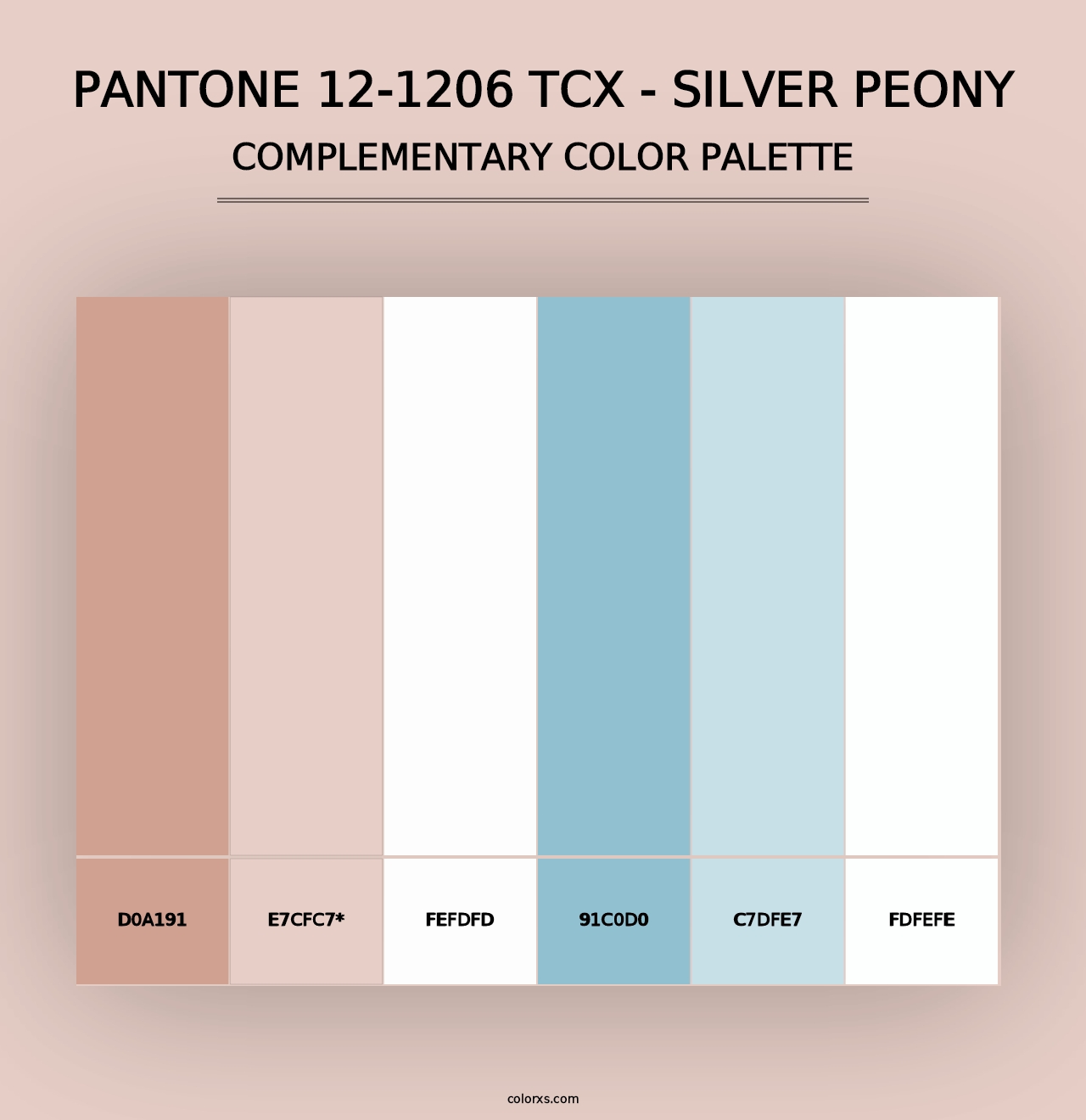 PANTONE 12-1206 TCX - Silver Peony - Complementary Color Palette