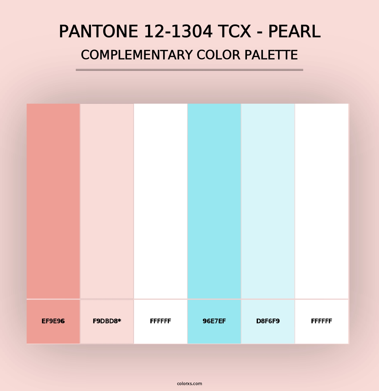 PANTONE 12-1304 TCX - Pearl - Complementary Color Palette