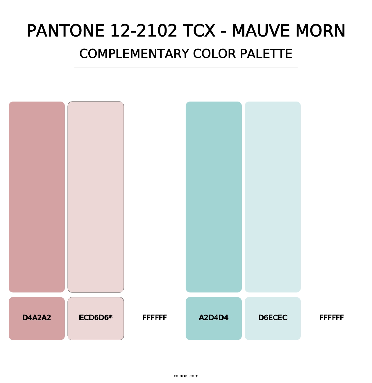 PANTONE 12-2102 TCX - Mauve Morn - Complementary Color Palette