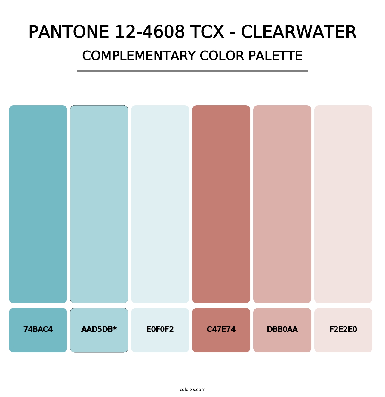 PANTONE 12-4608 TCX - Clearwater - Complementary Color Palette