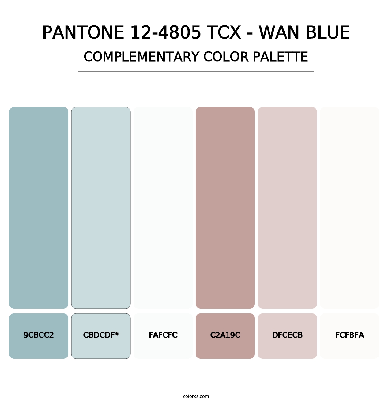 PANTONE 12-4805 TCX - Wan Blue - Complementary Color Palette