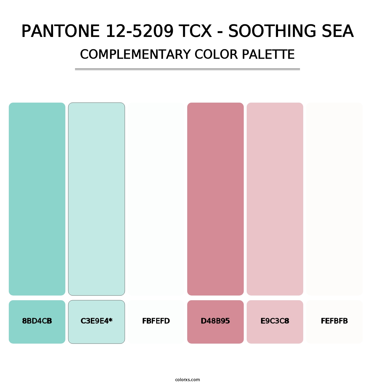 PANTONE 12-5209 TCX - Soothing Sea - Complementary Color Palette