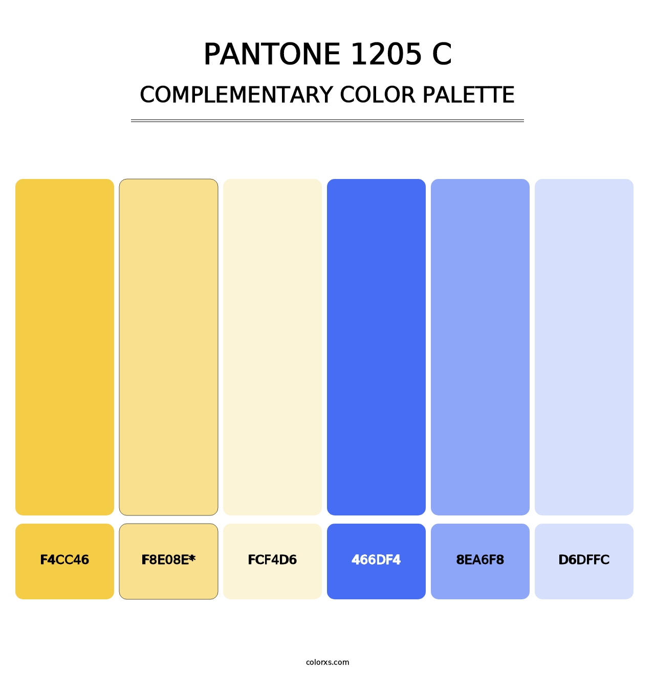 PANTONE 1205 C - Complementary Color Palette