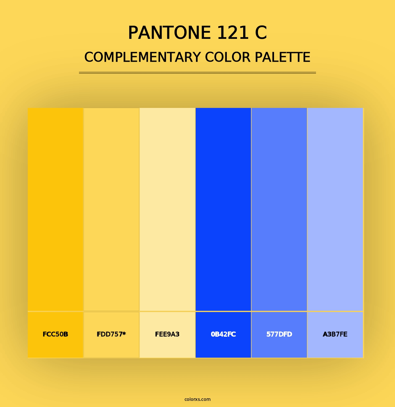 PANTONE 121 C - Complementary Color Palette