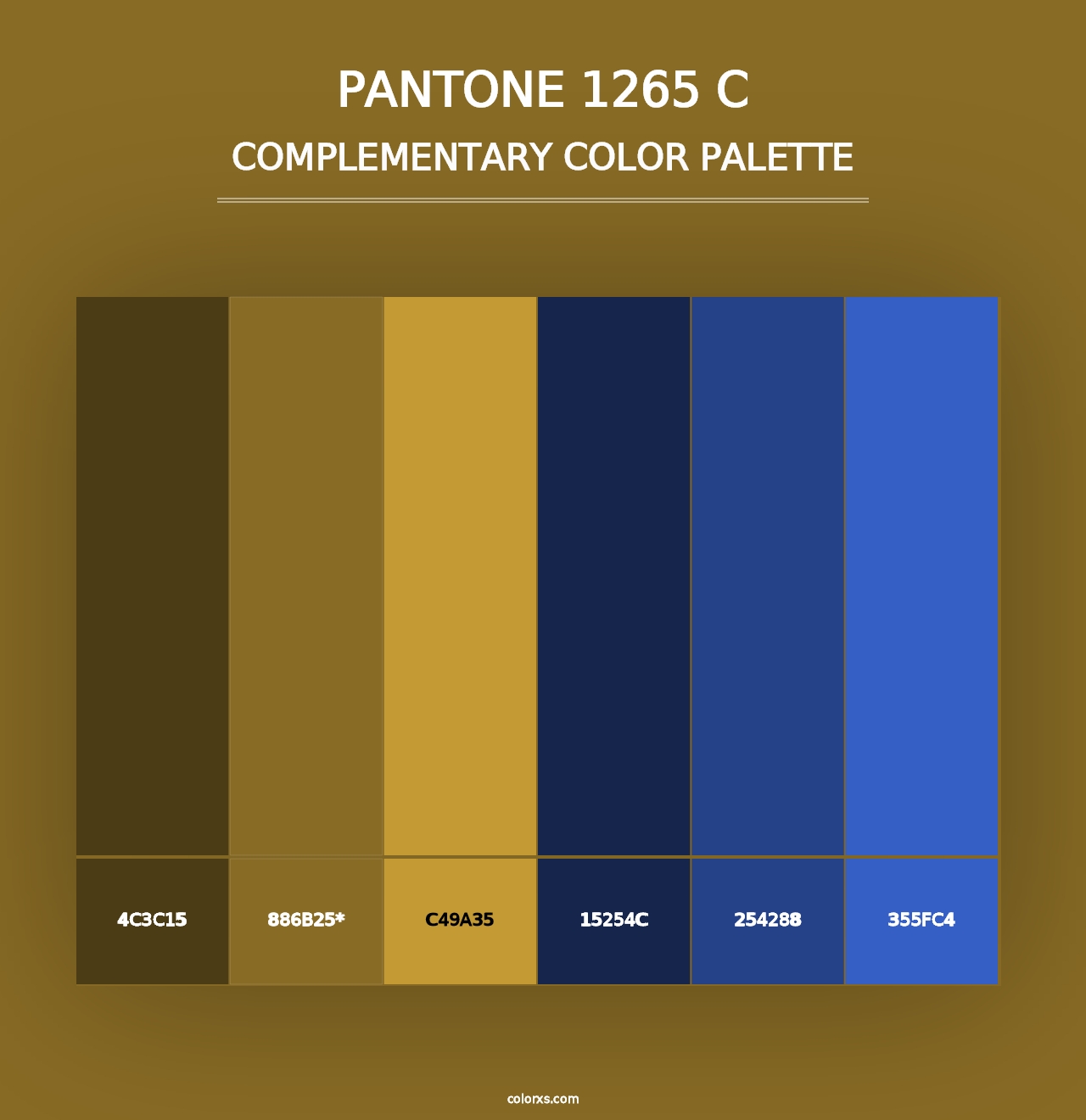 PANTONE 1265 C - Complementary Color Palette