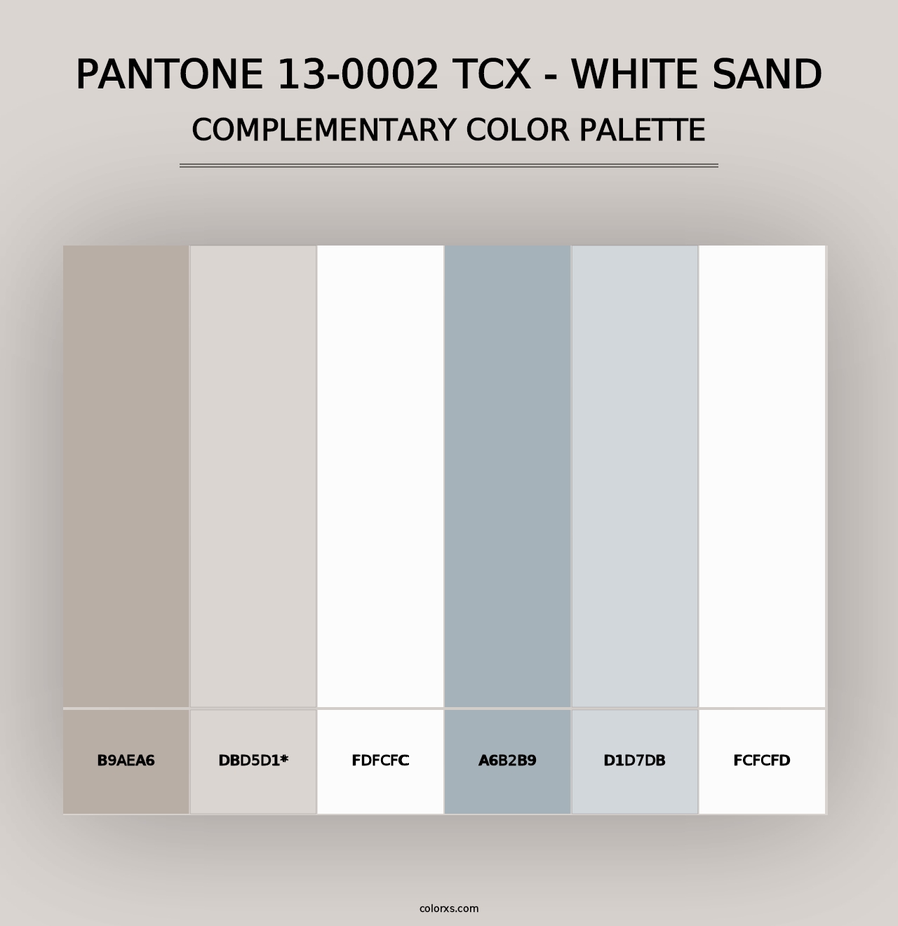 PANTONE 13-0002 TCX - White Sand - Complementary Color Palette