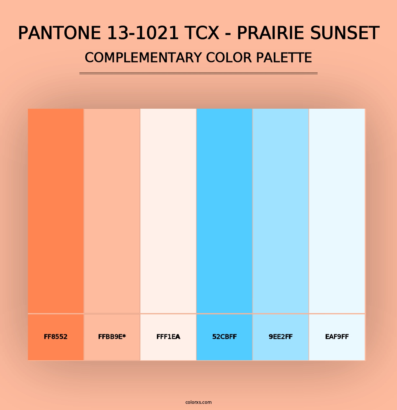 PANTONE 13-1021 TCX - Prairie Sunset - Complementary Color Palette