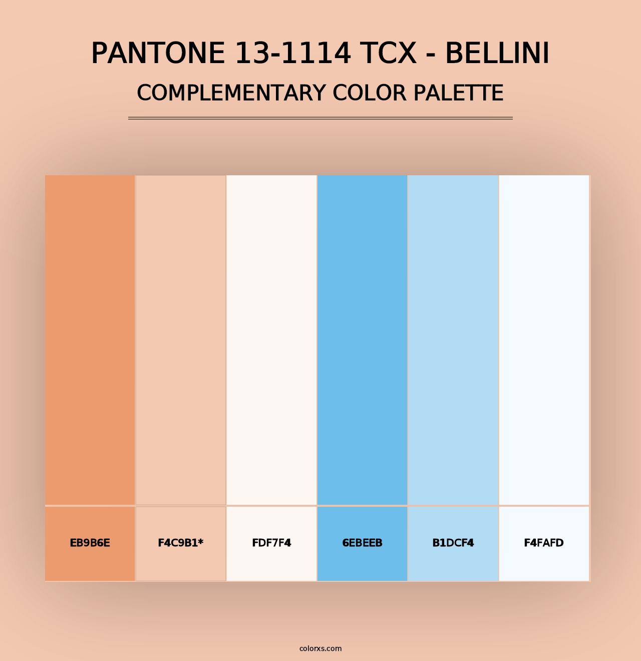 PANTONE 13-1114 TCX - Bellini - Complementary Color Palette