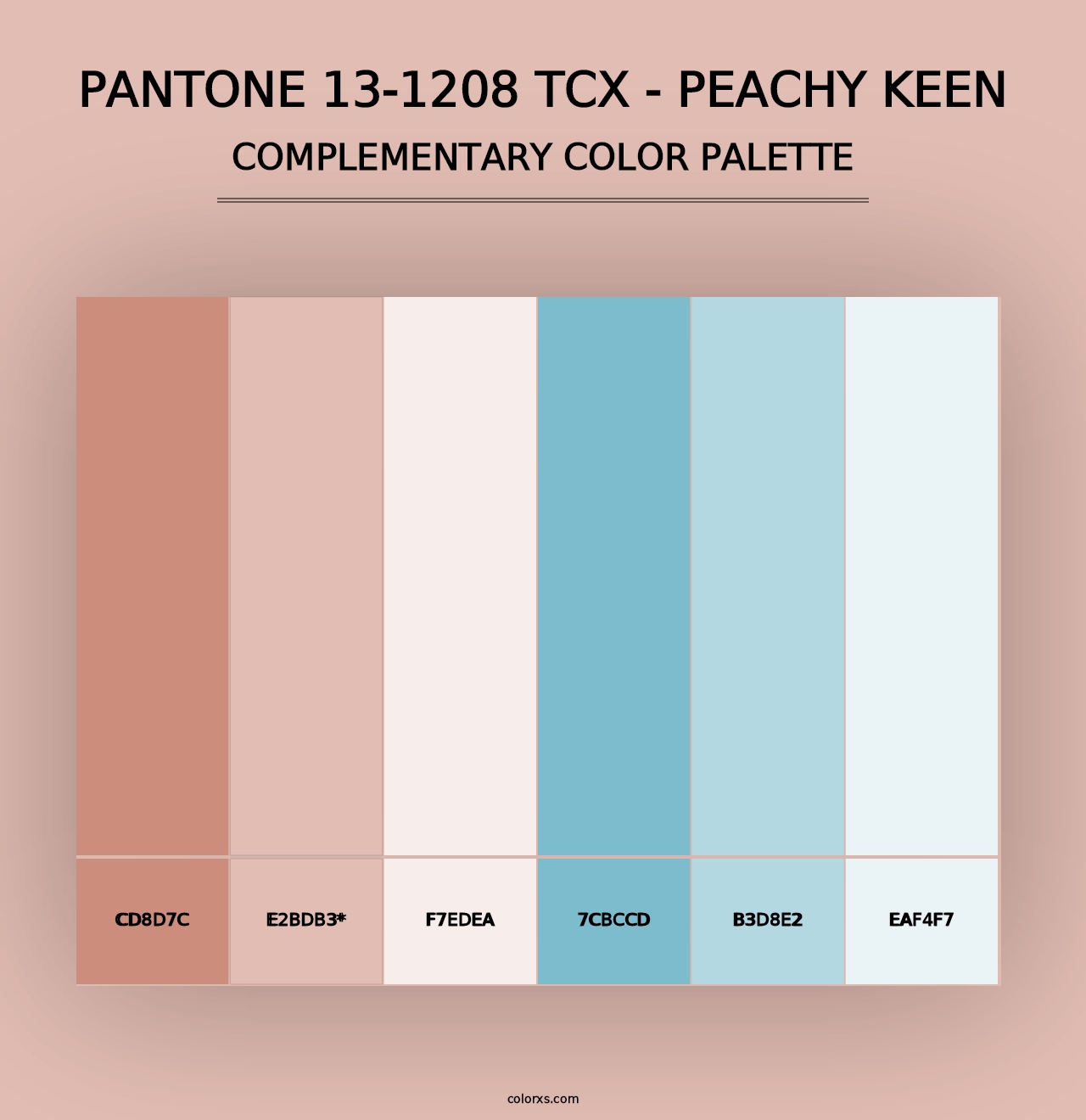 PANTONE 13-1208 TCX - Peachy Keen - Complementary Color Palette