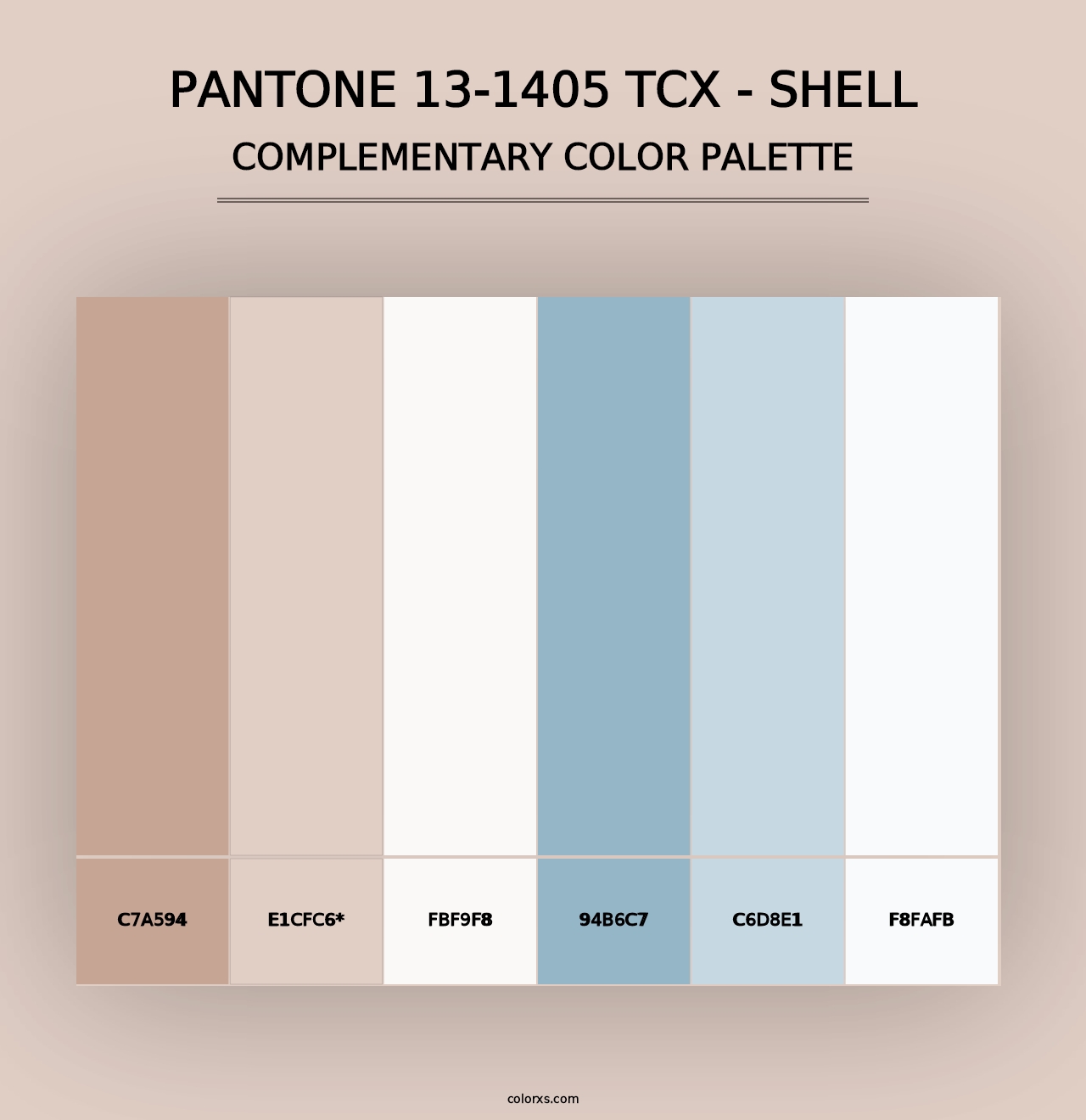 PANTONE 13-1405 TCX - Shell - Complementary Color Palette