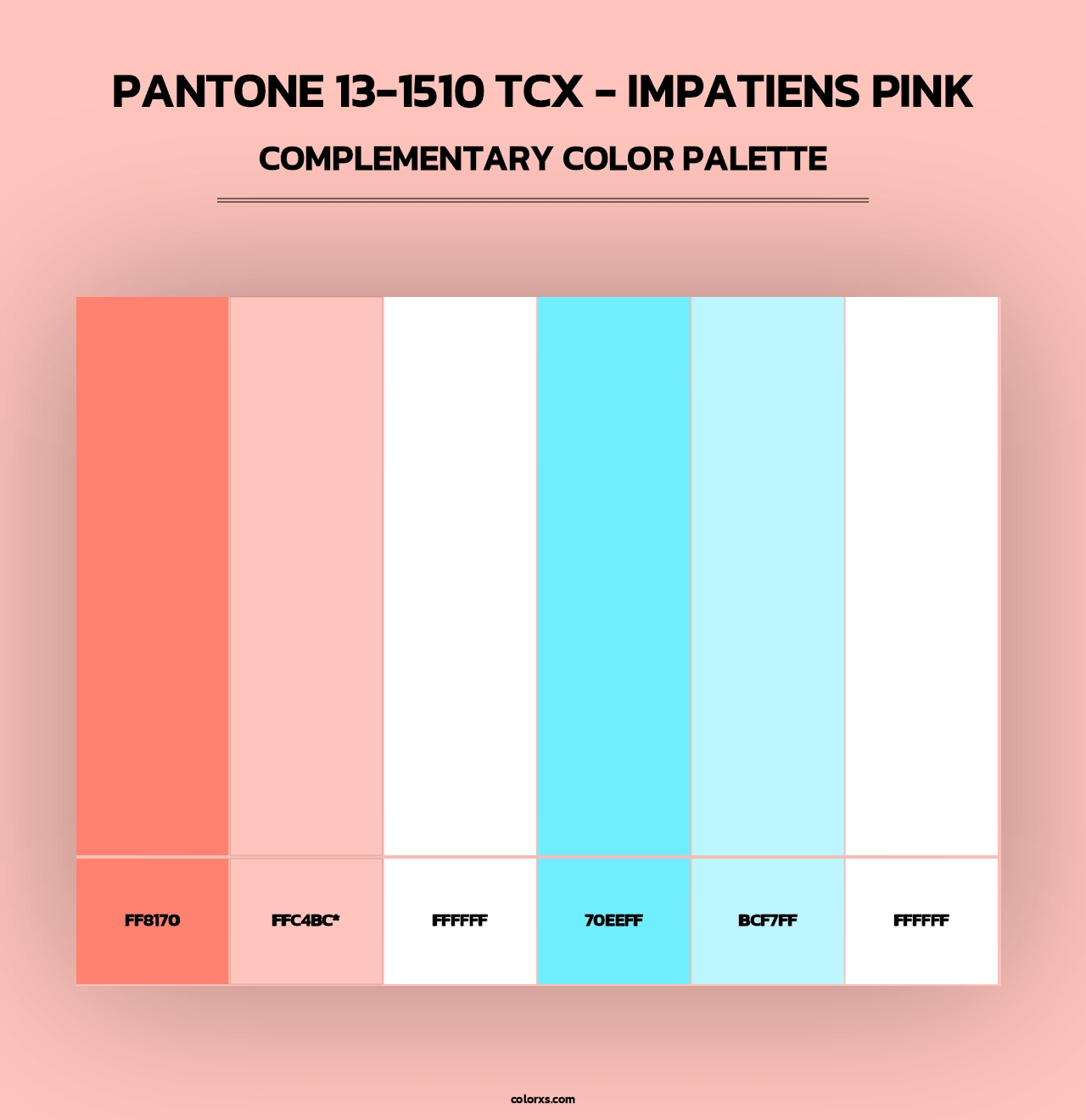 PANTONE 13-1510 TCX - Impatiens Pink - Complementary Color Palette