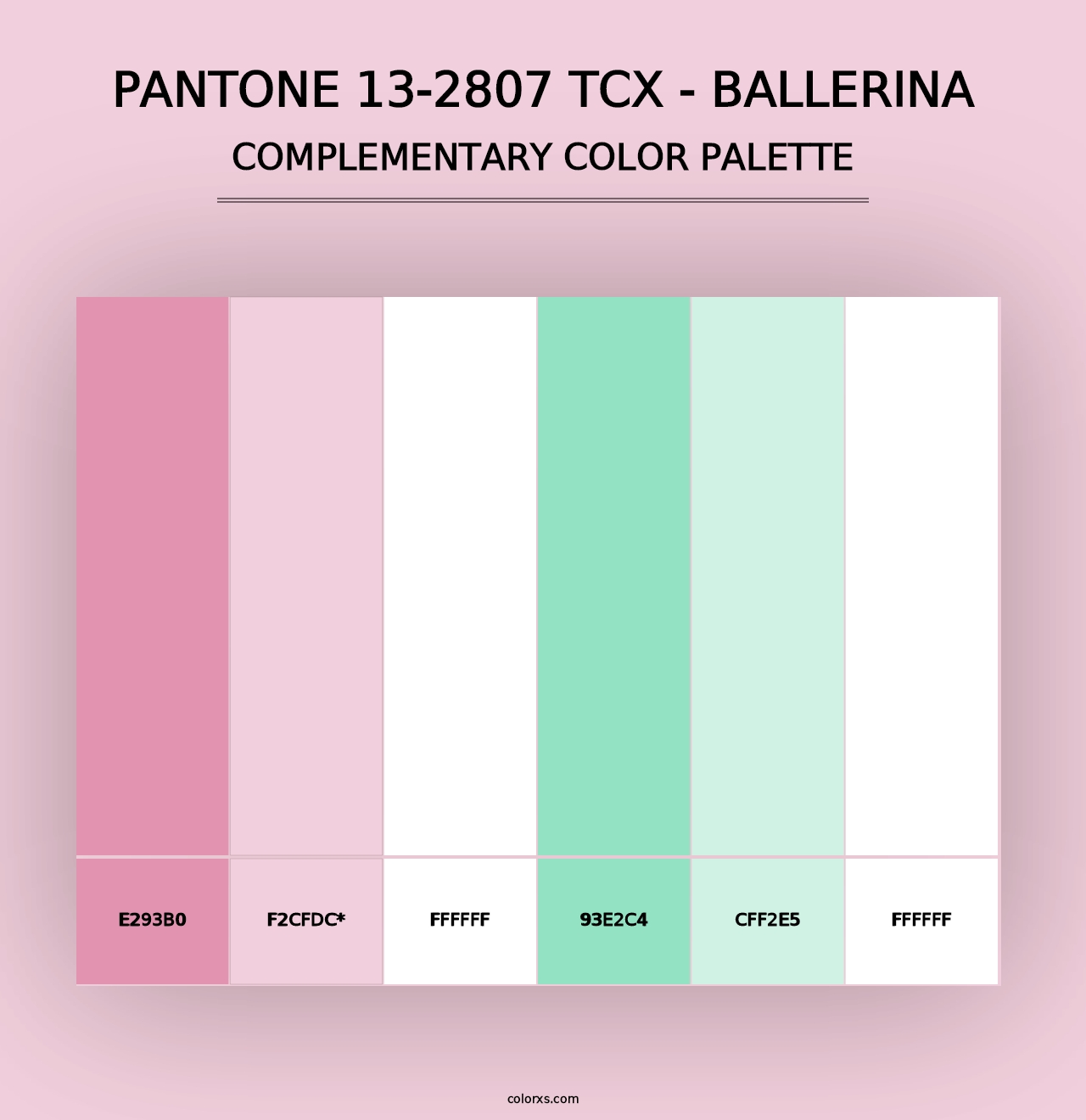 PANTONE 13-2807 TCX - Ballerina - Complementary Color Palette