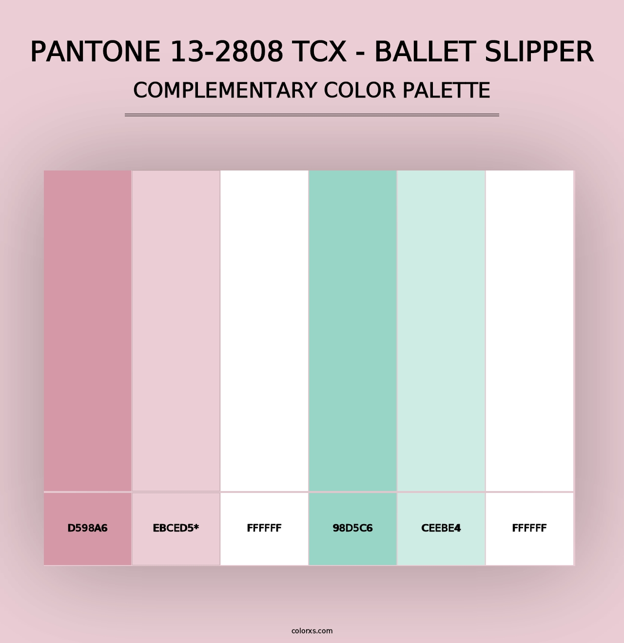 PANTONE 13-2808 TCX - Ballet Slipper - Complementary Color Palette