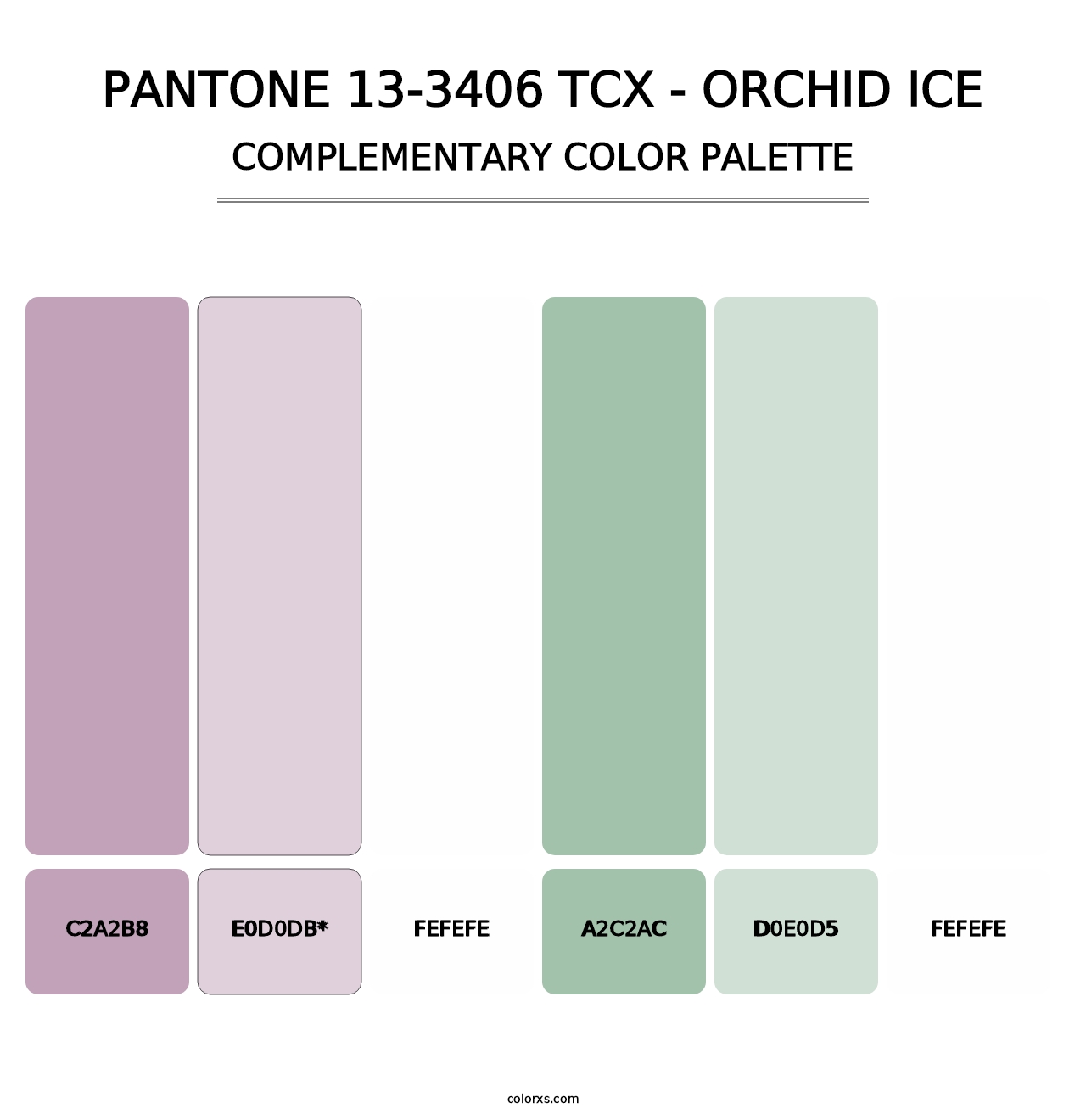 PANTONE 13-3406 TCX - Orchid Ice - Complementary Color Palette