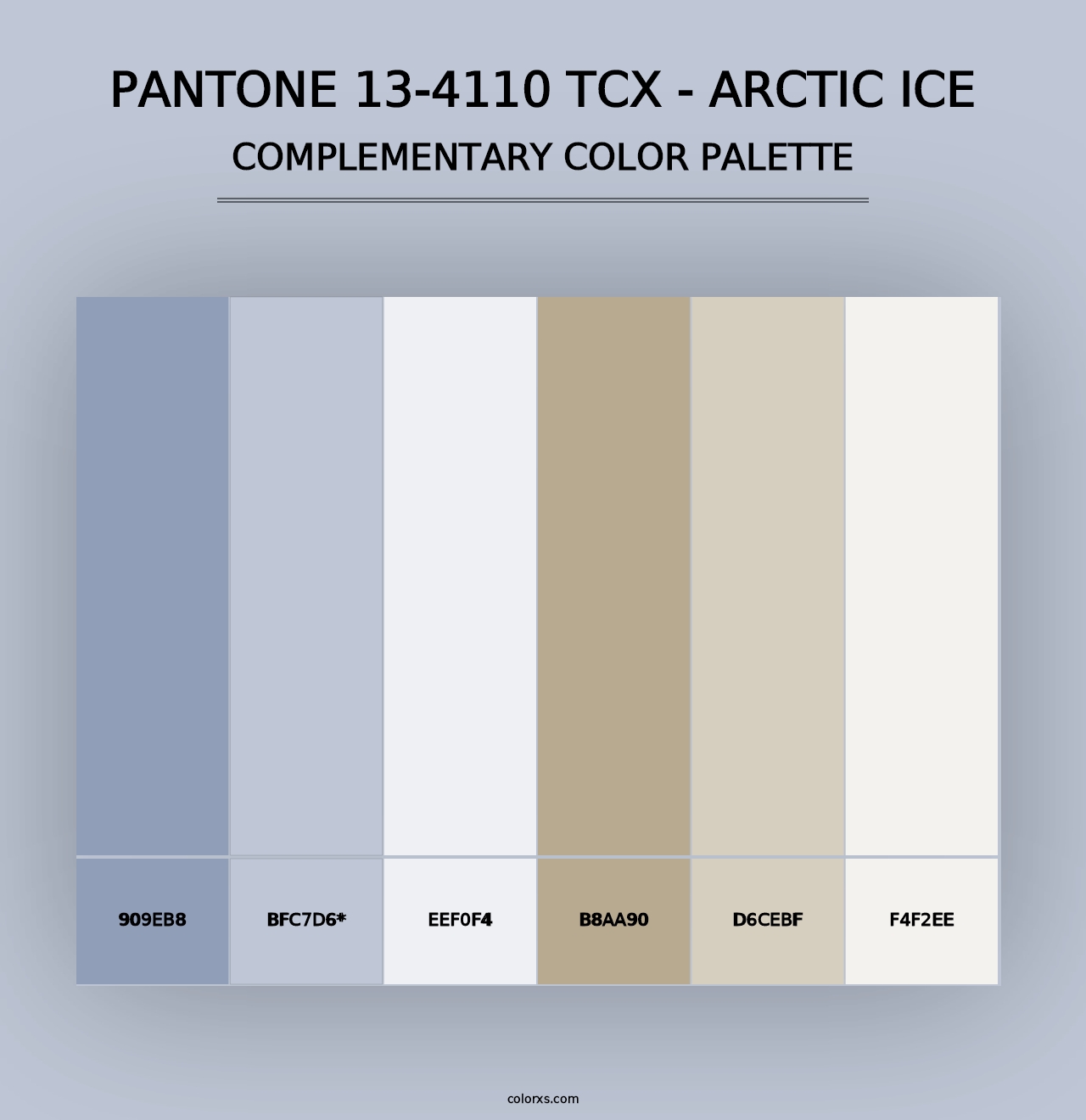 PANTONE 13-4110 TCX - Arctic Ice - Complementary Color Palette