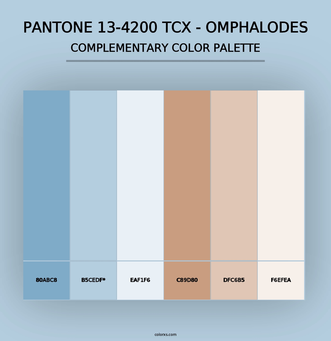 PANTONE 13-4200 TCX - Omphalodes - Complementary Color Palette