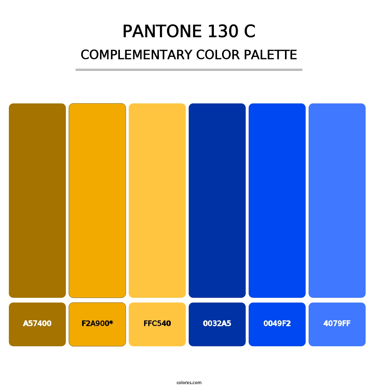 PANTONE 130 C - Complementary Color Palette