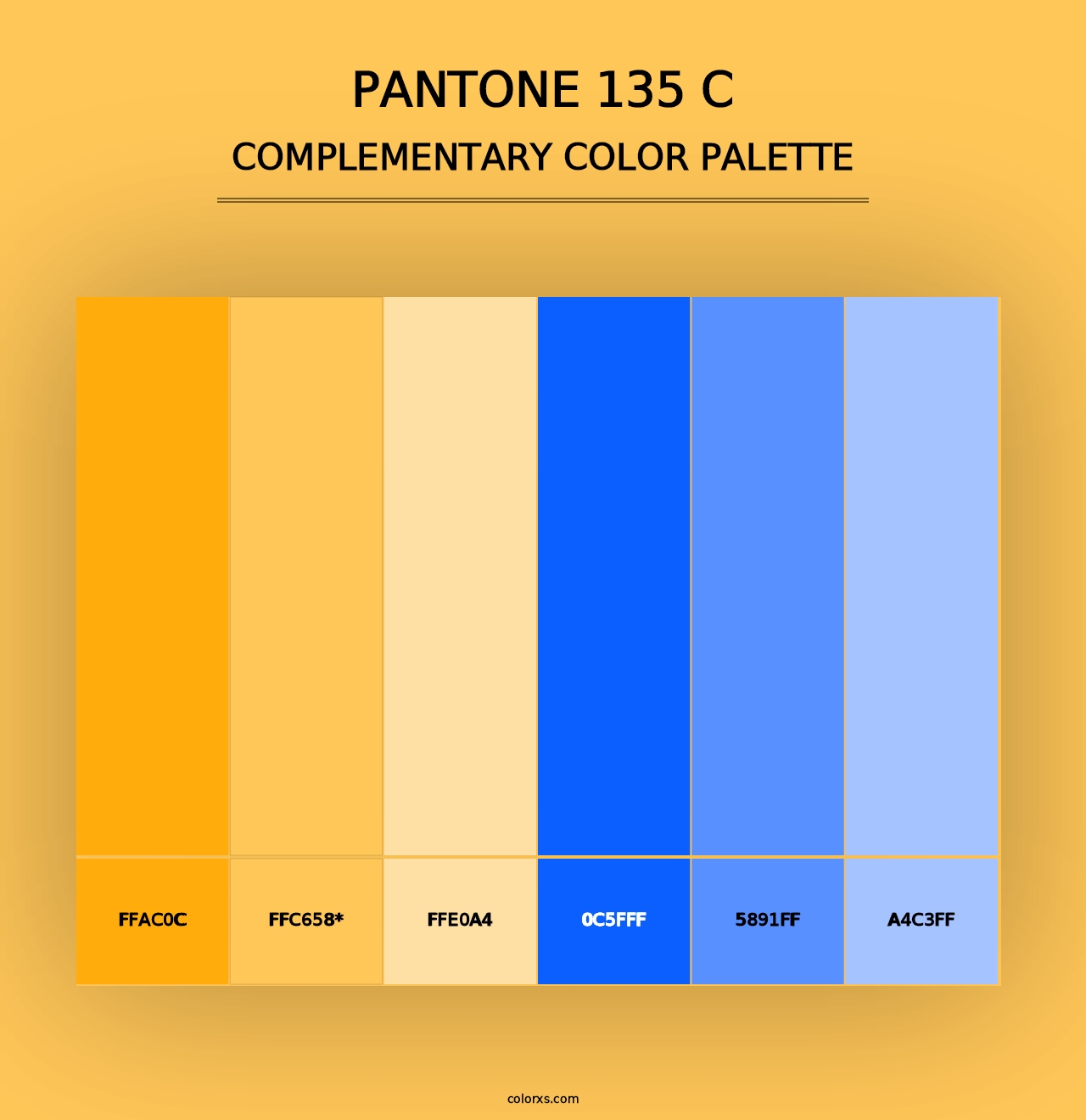 PANTONE 135 C - Complementary Color Palette