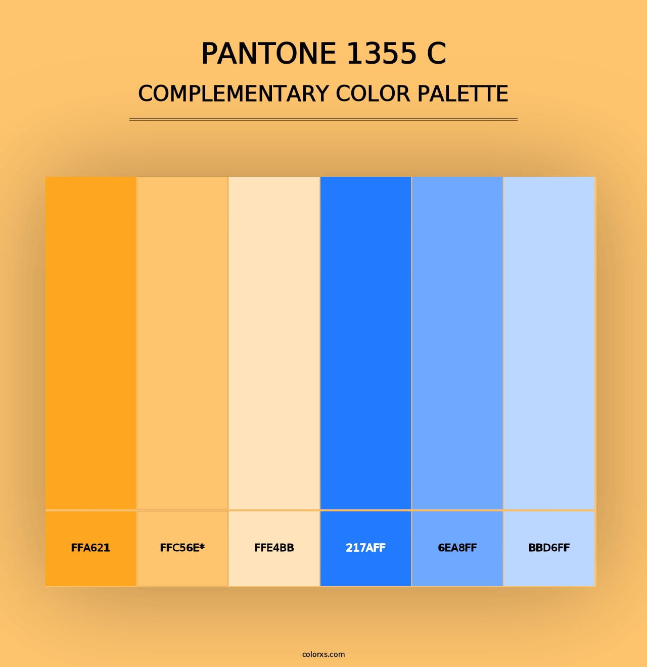 PANTONE 1355 C - Complementary Color Palette