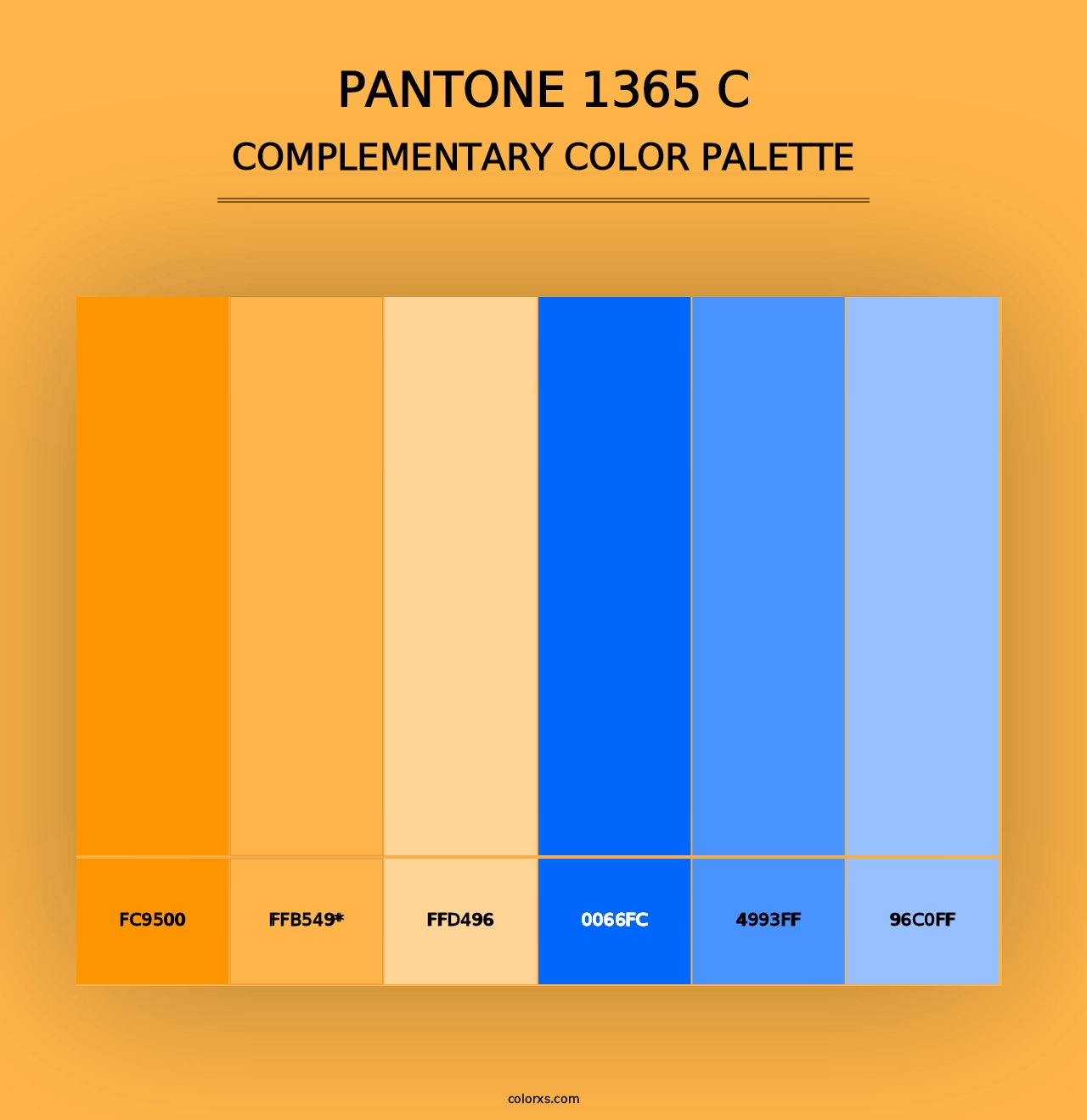 PANTONE 1365 C - Complementary Color Palette