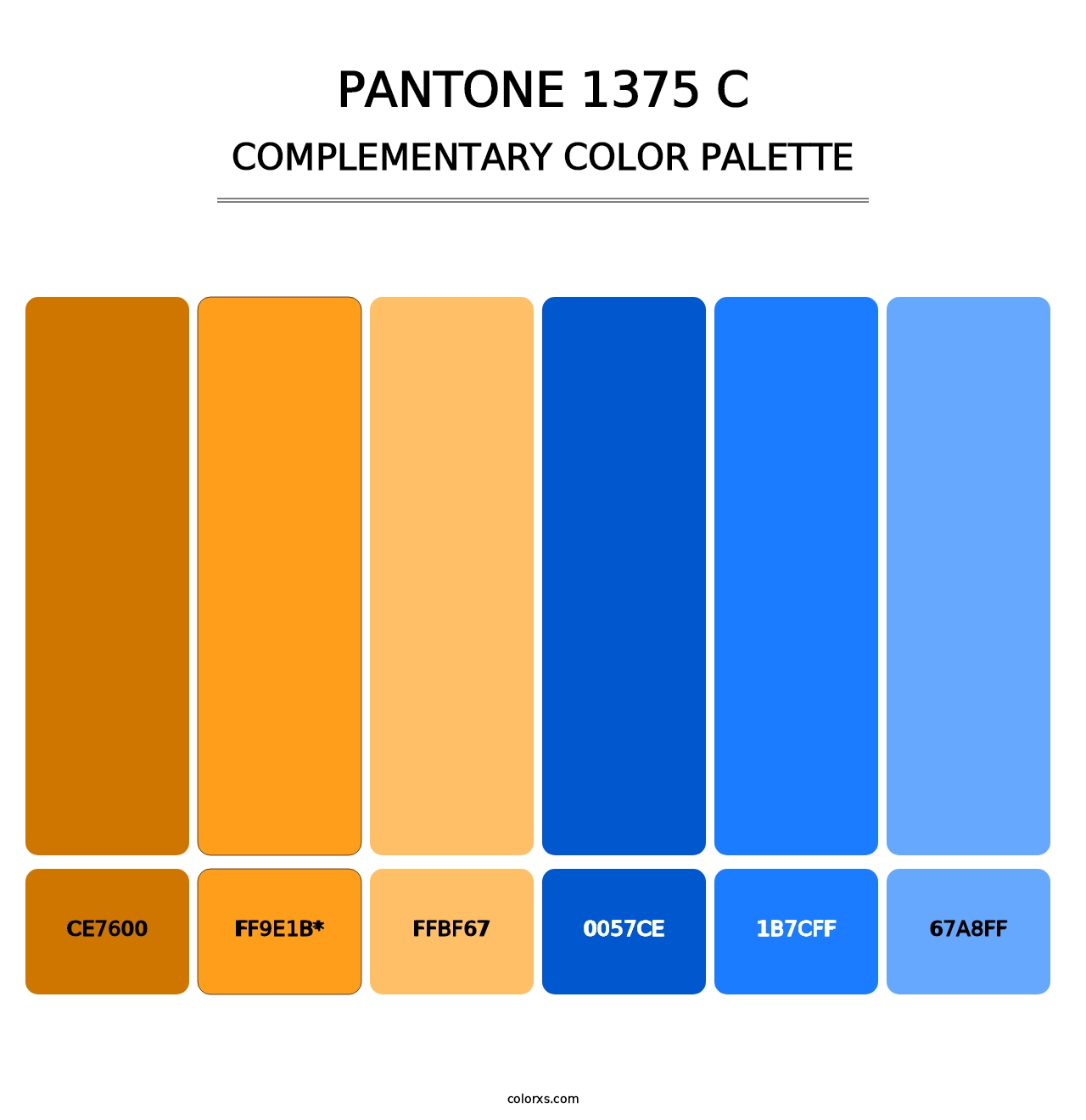 PANTONE 1375 C - Complementary Color Palette