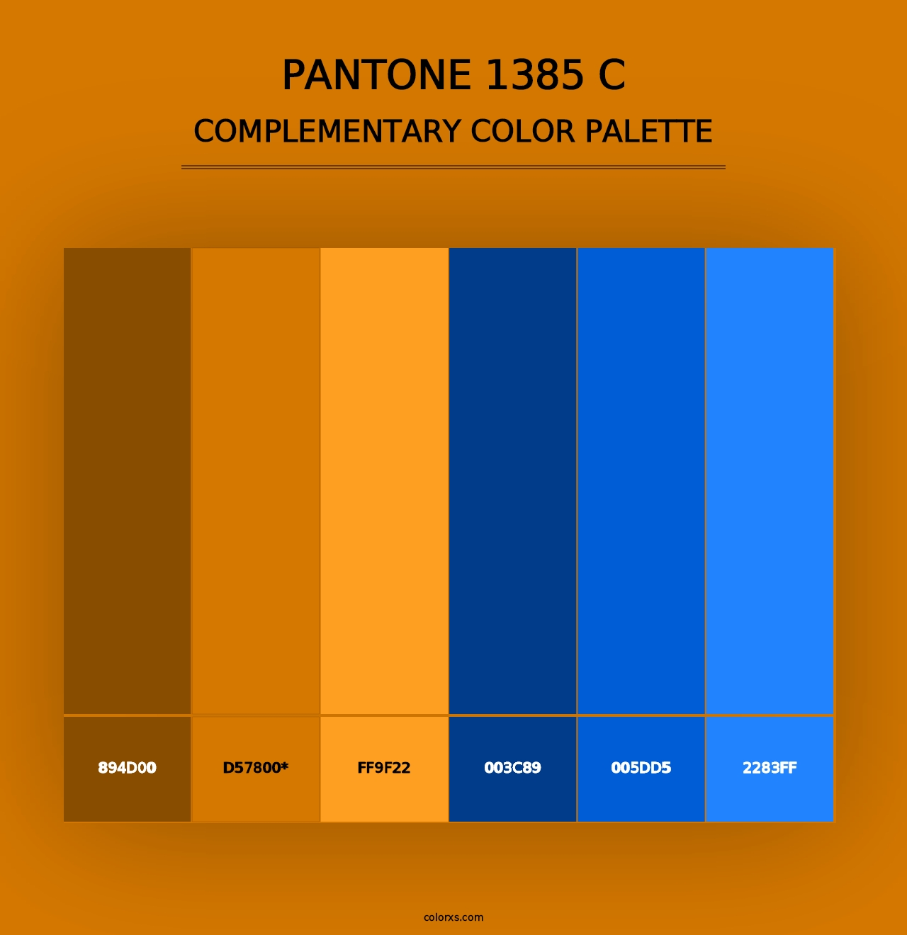 PANTONE 1385 C - Complementary Color Palette