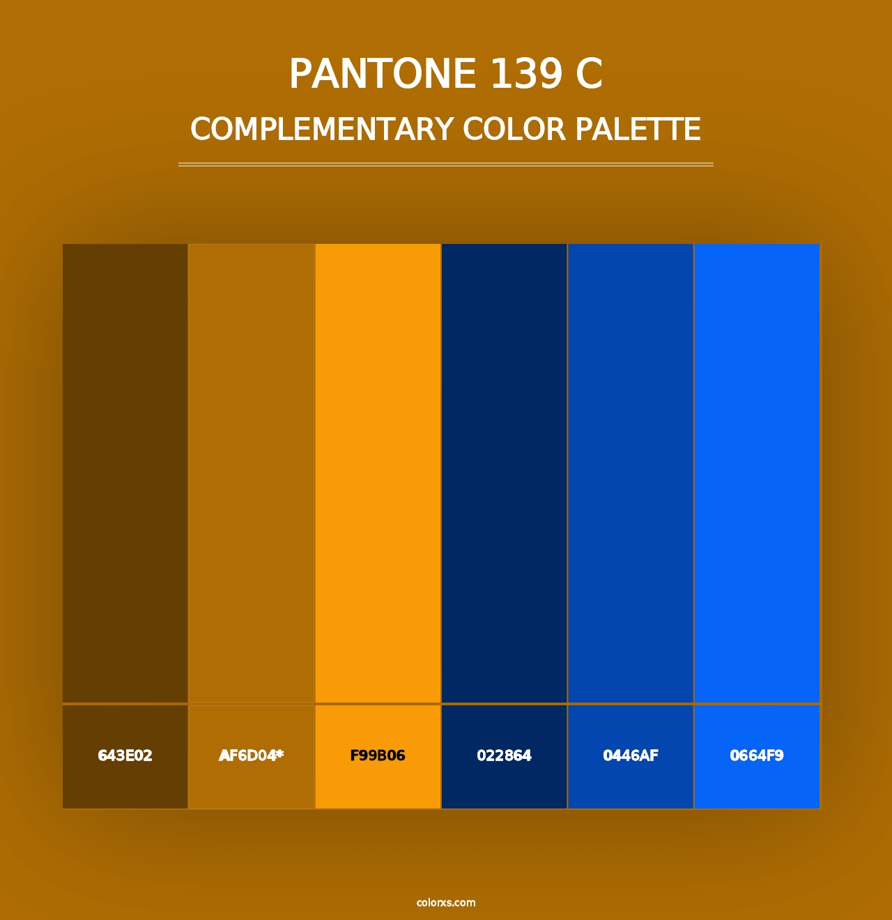 PANTONE 139 C - Complementary Color Palette