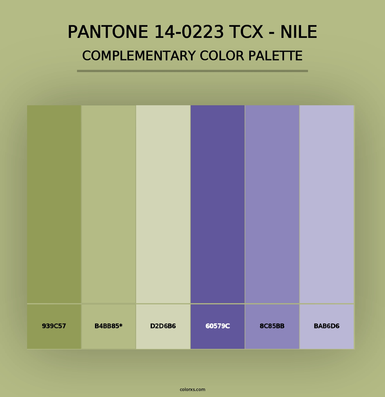 PANTONE 14-0223 TCX - Nile - Complementary Color Palette