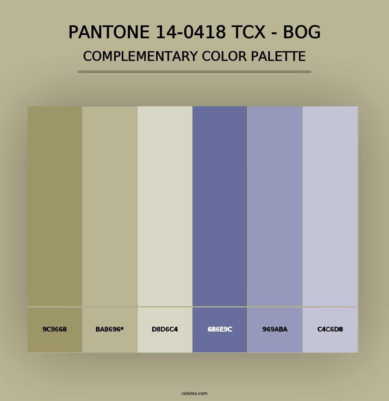 PANTONE 14-0418 TCX - Bog - Complementary Color Palette