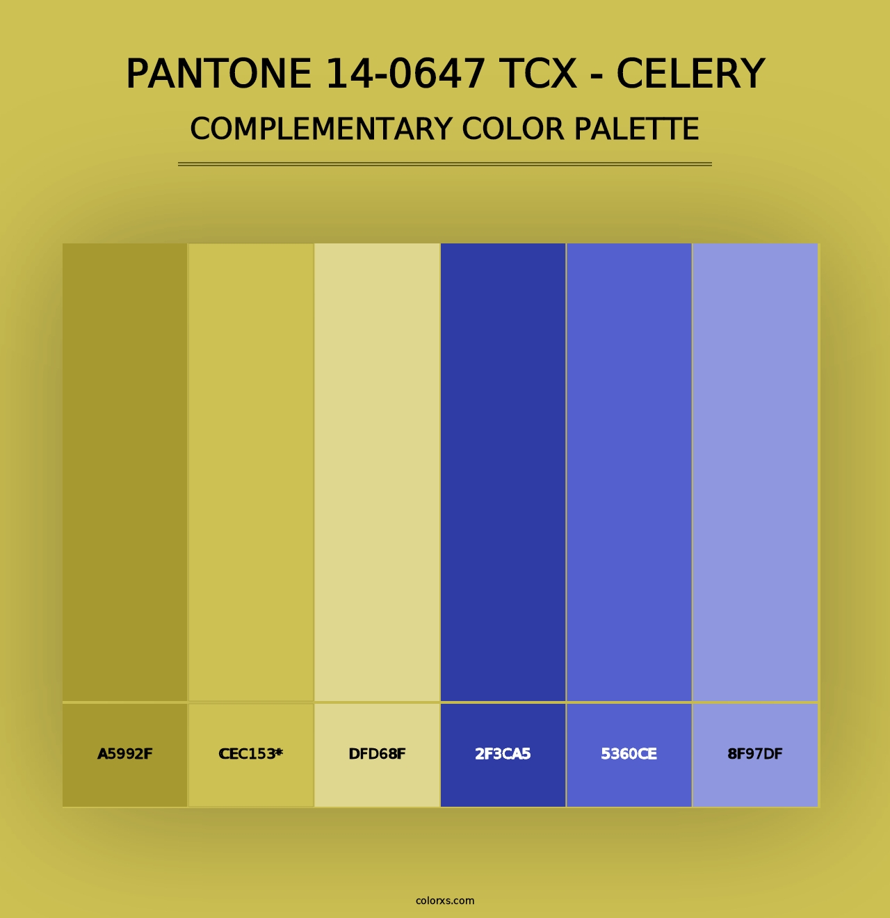 PANTONE 14-0647 TCX - Celery - Complementary Color Palette