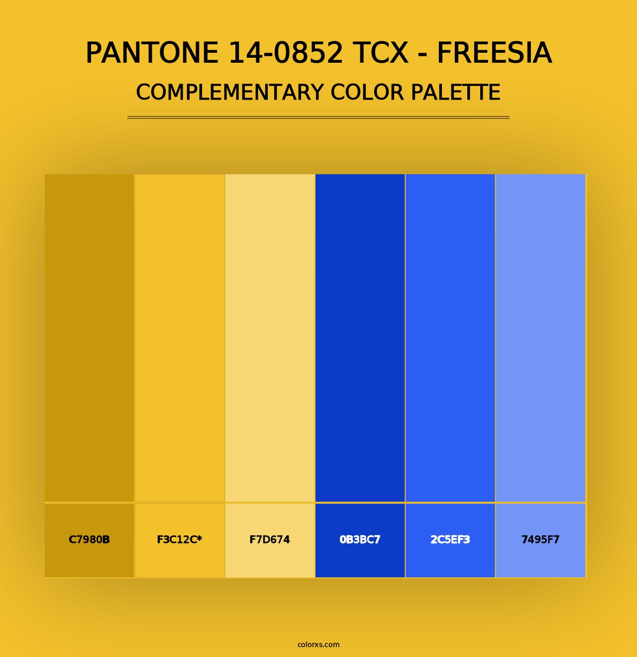 PANTONE 14-0852 TCX - Freesia - Complementary Color Palette