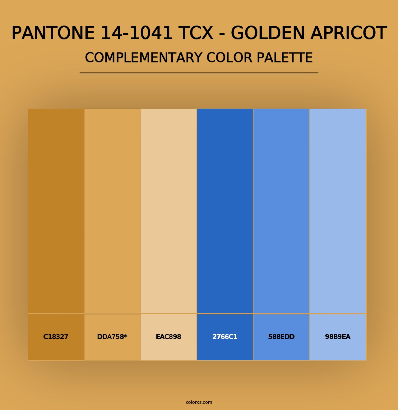 PANTONE 14-1041 TCX - Golden Apricot - Complementary Color Palette